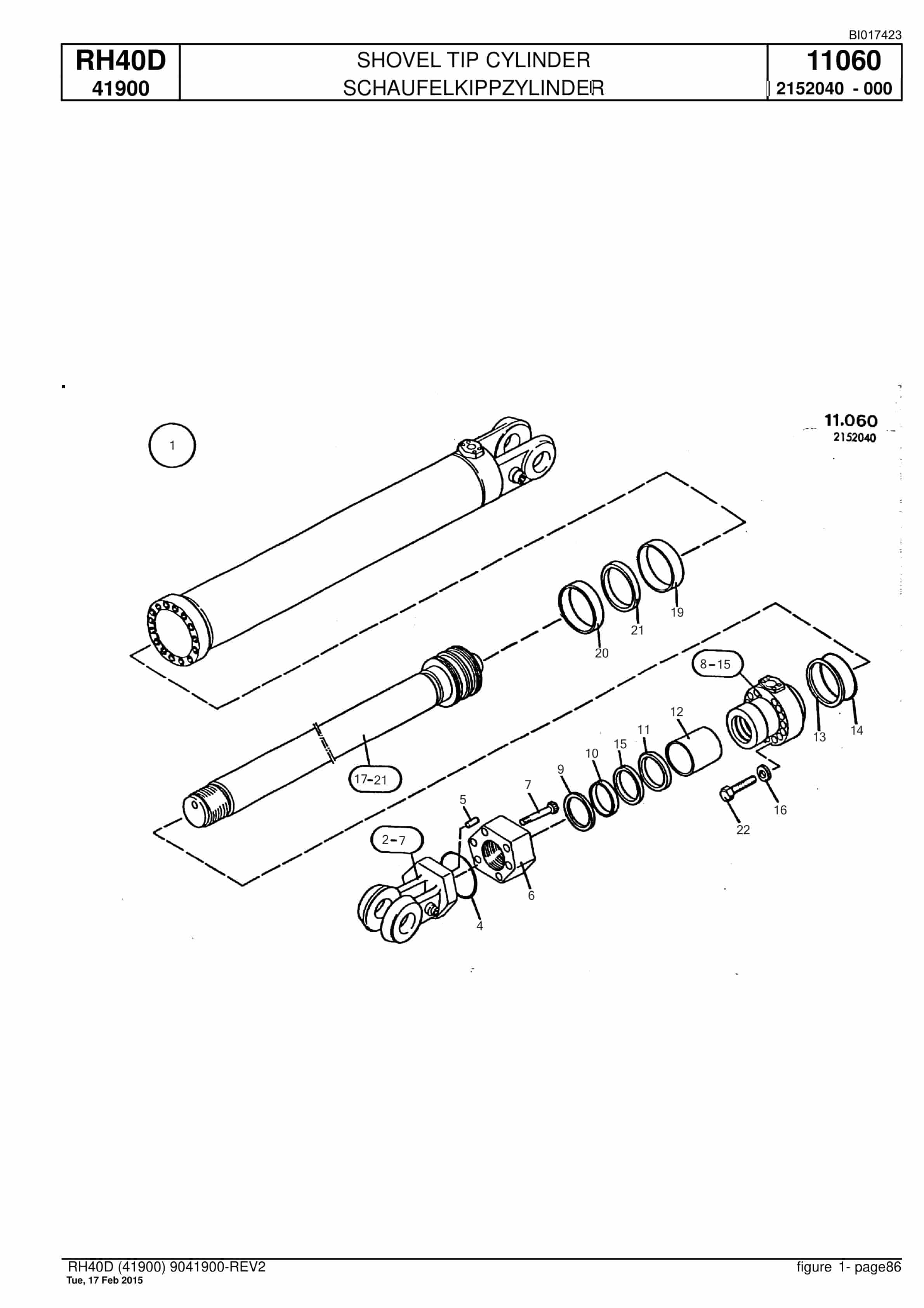 Caterpillar 6015 FS Hydraulic Shovel Spare Parts Manual BI017423-4