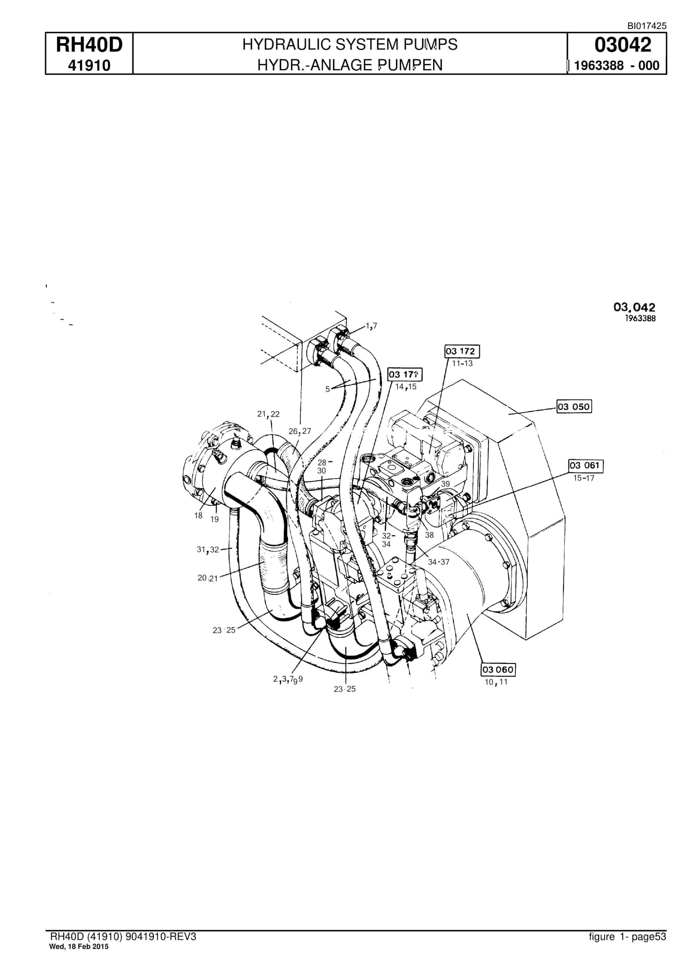 Caterpillar 6015 FS Hydraulic Shovel Spare Parts Manual BI017425-2
