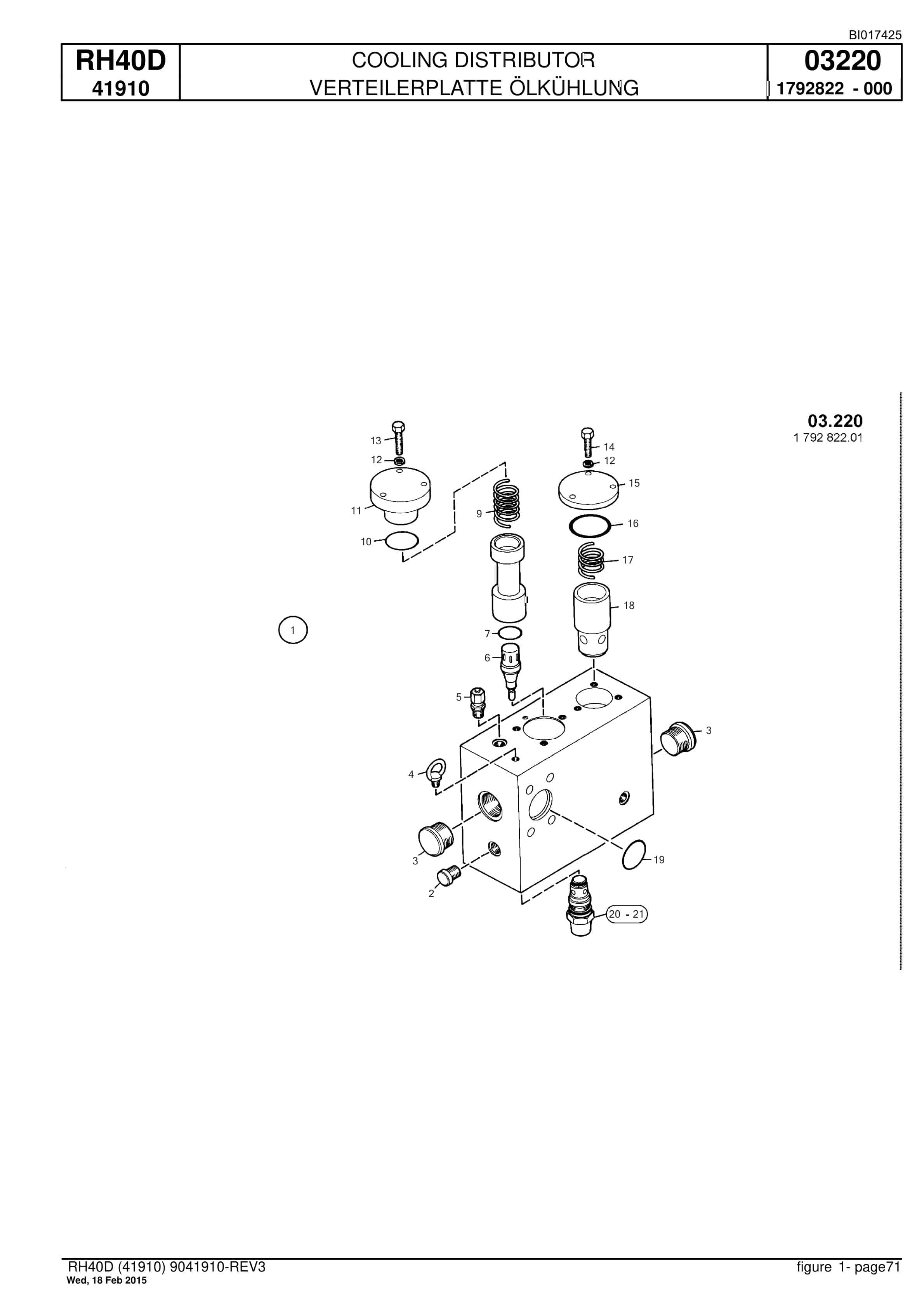 Caterpillar 6015 FS Hydraulic Shovel Spare Parts Manual BI017425-3