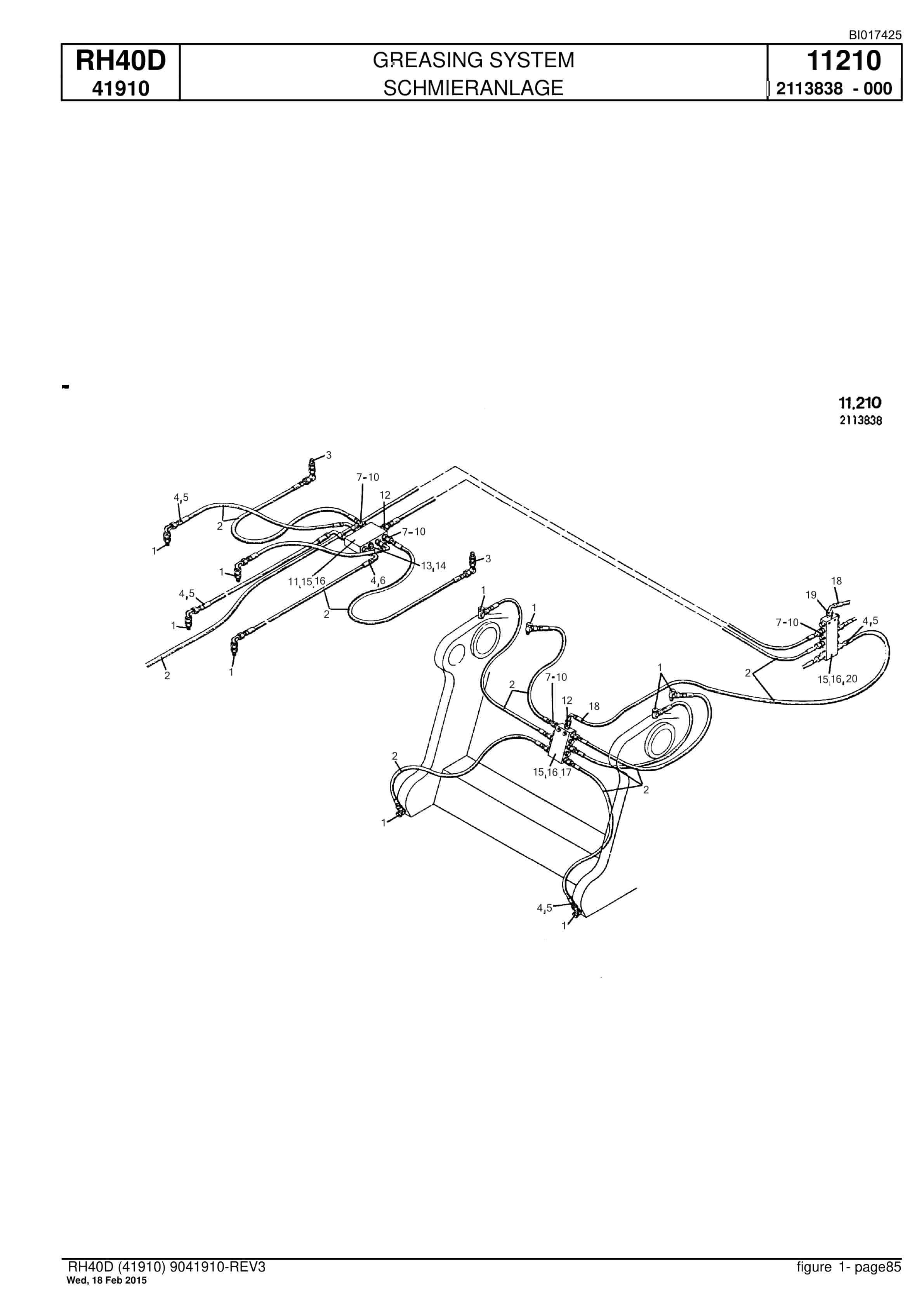 Caterpillar 6015 FS Hydraulic Shovel Spare Parts Manual BI017425-5