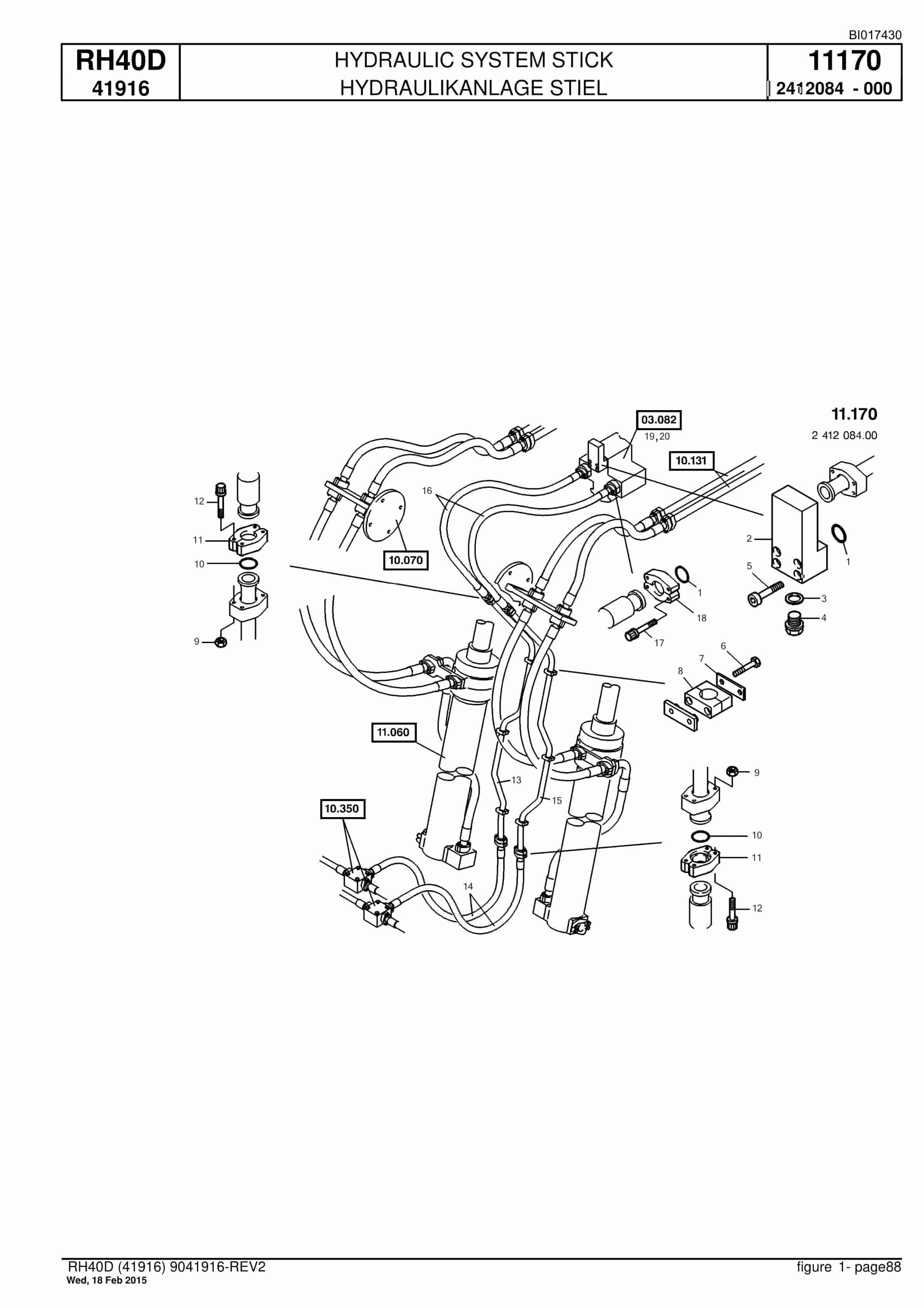 Caterpillar 6015 FS Hydraulic Shovel Spare Parts Manual BI017430-4
