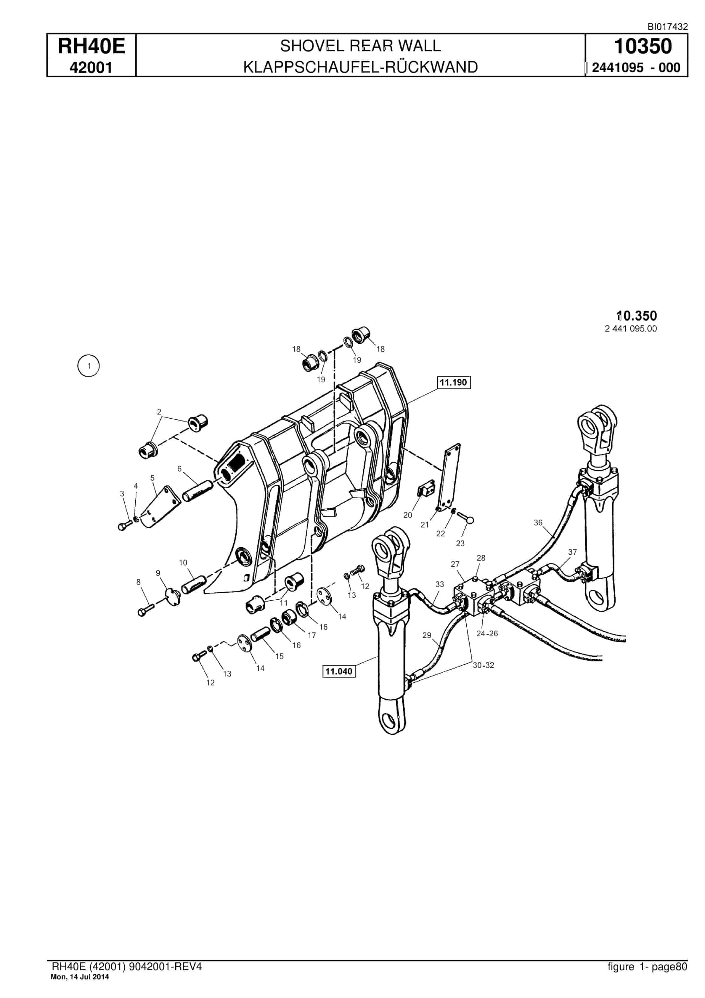 Caterpillar 6015 FS Hydraulic Shovel Spare Parts Manual BI017432-3