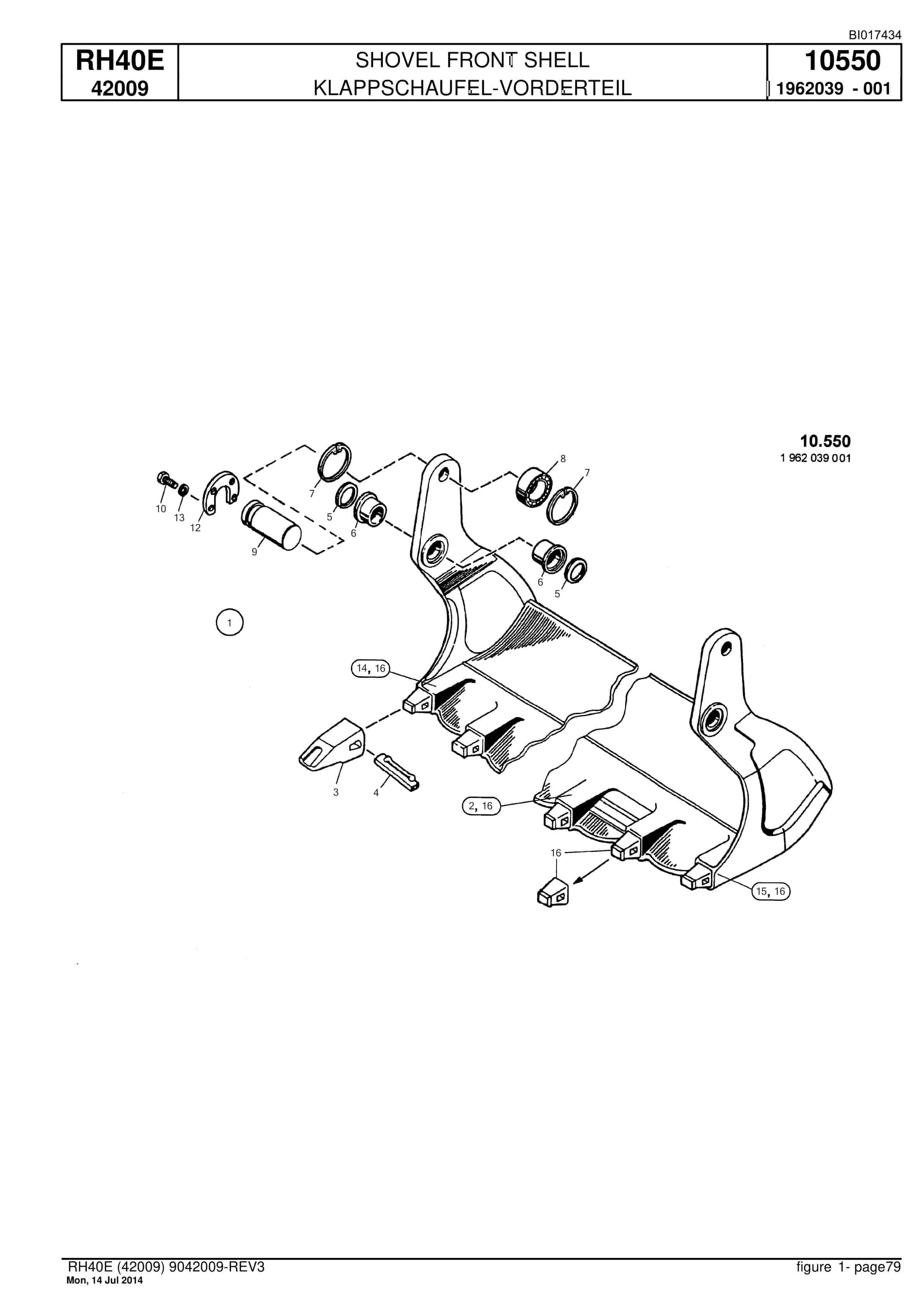 Caterpillar 6015 FS Hydraulic Shovel Spare Parts Manual BI017434-3