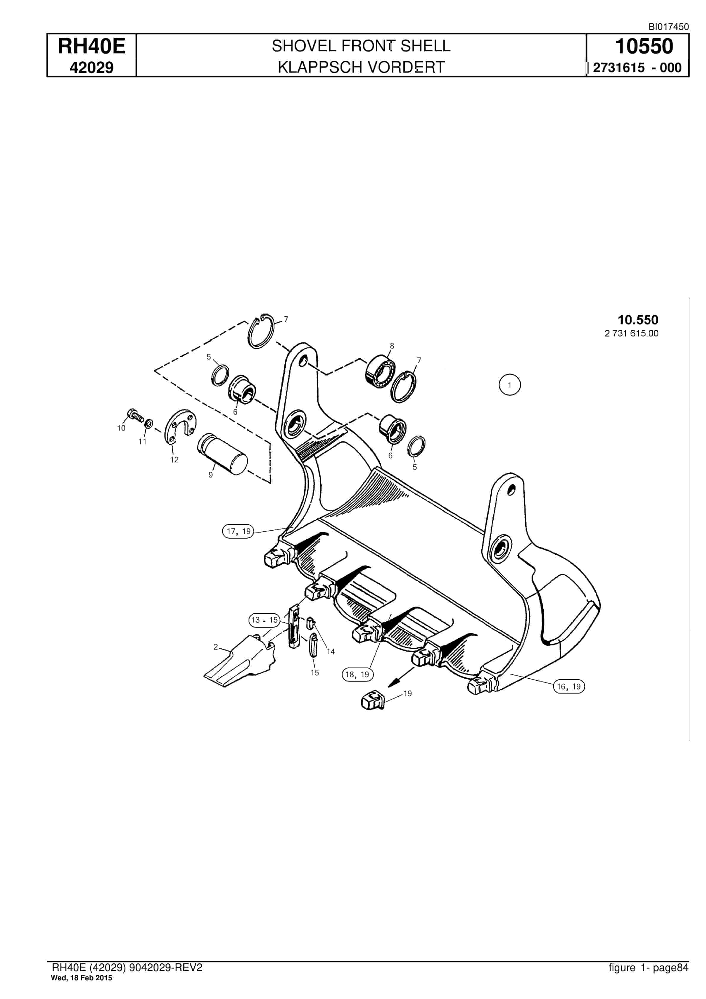 Caterpillar 6015 FS Hydraulic Shovel Spare Parts Manual BI017450-3