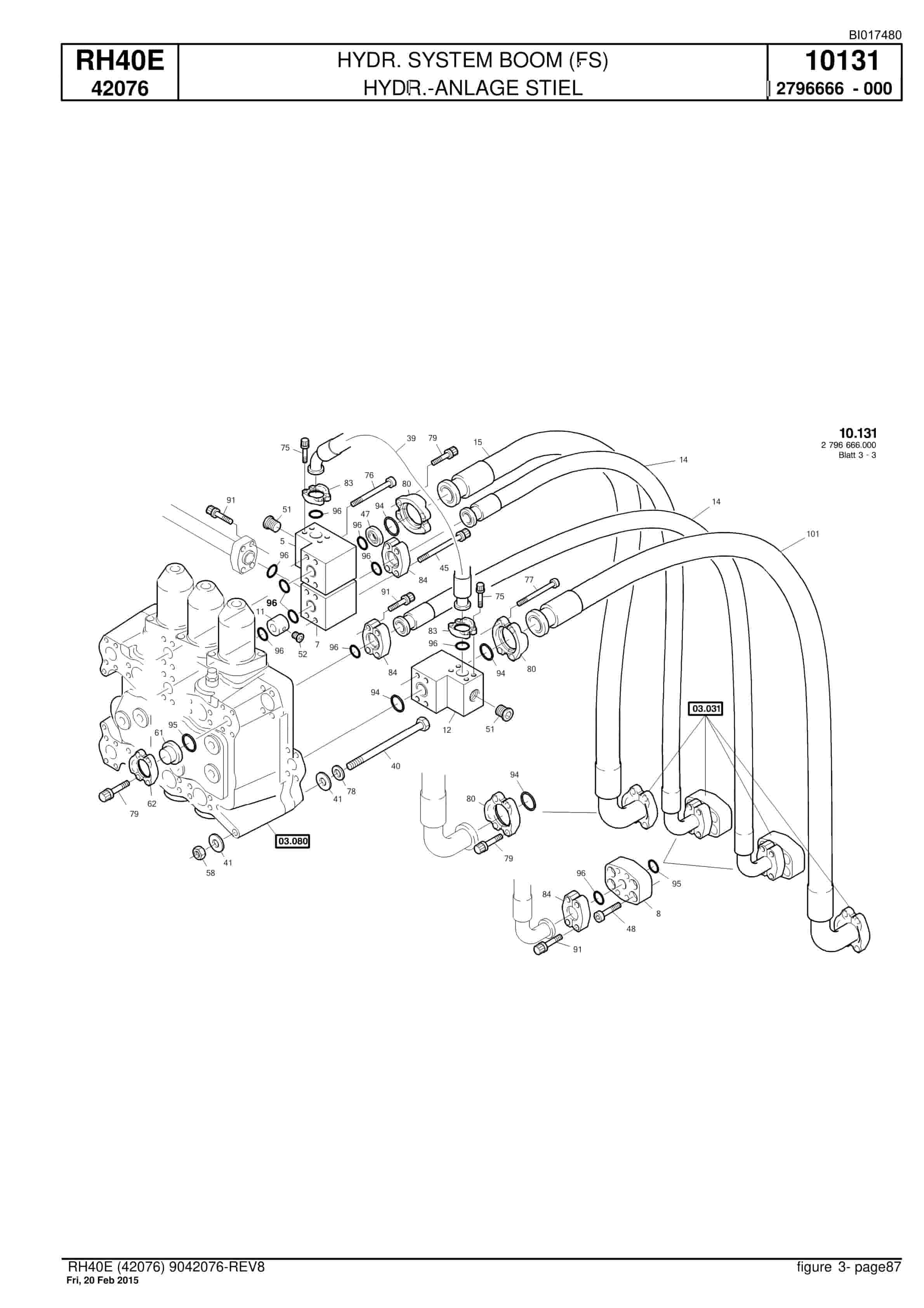 Caterpillar 6015 FS Hydraulic Shovel Spare Parts Manual BI017480-3