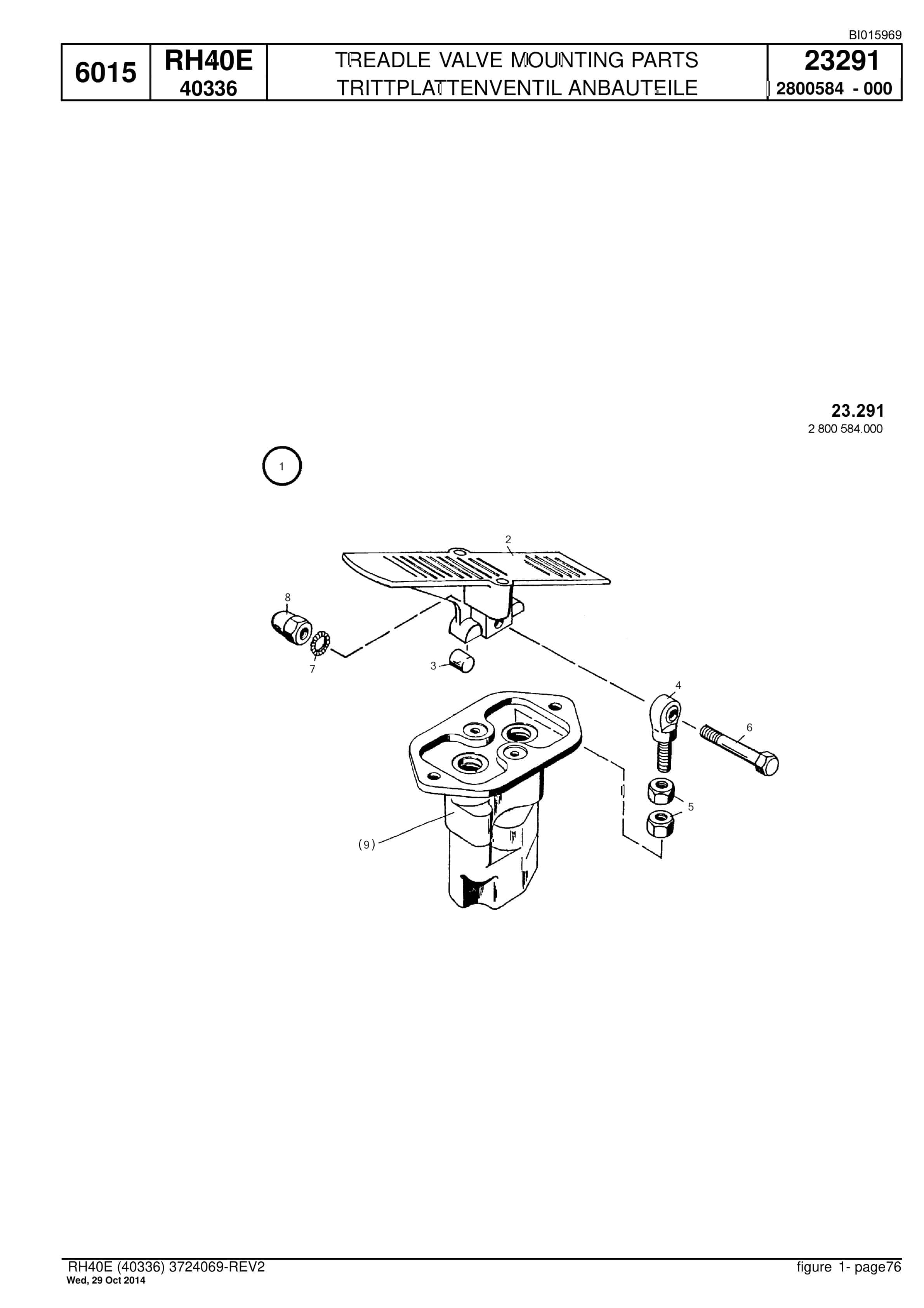 Caterpillar 6015 Hydraulic Shovel Spare Parts Manual BI015696-2