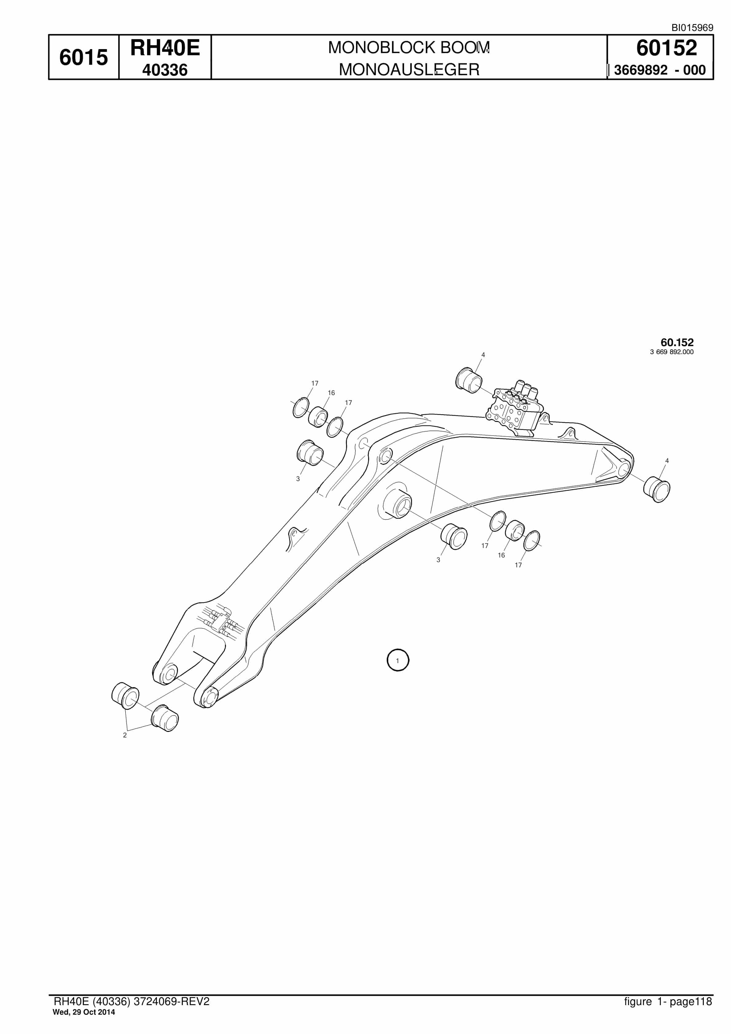 Caterpillar 6015 Hydraulic Shovel Spare Parts Manual BI015696-4