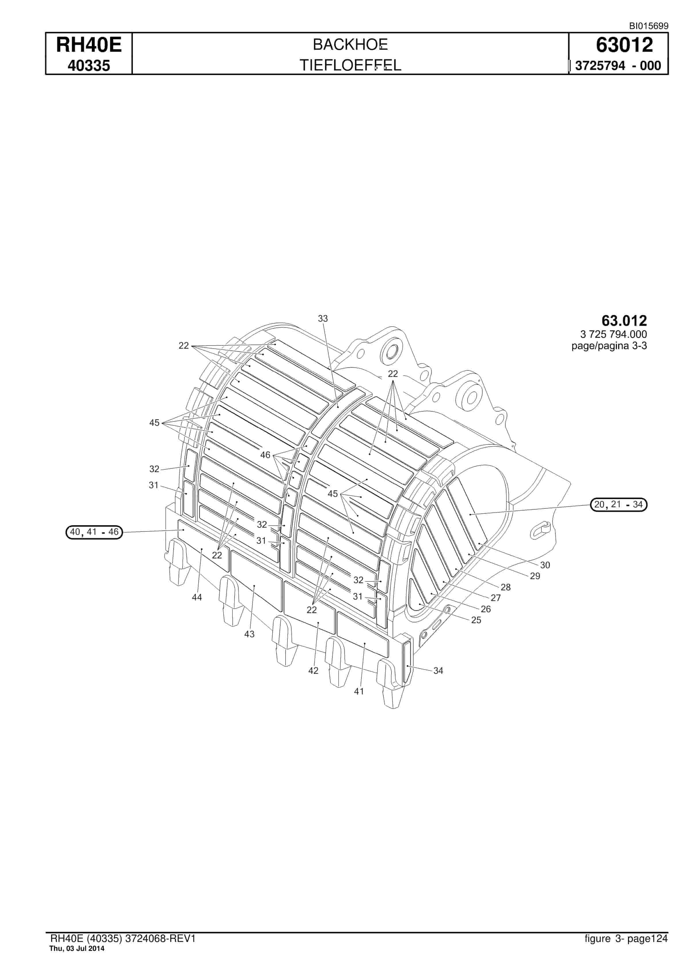 Caterpillar 6015 Hydraulic Shovel Spare Parts Manual BI015699-5