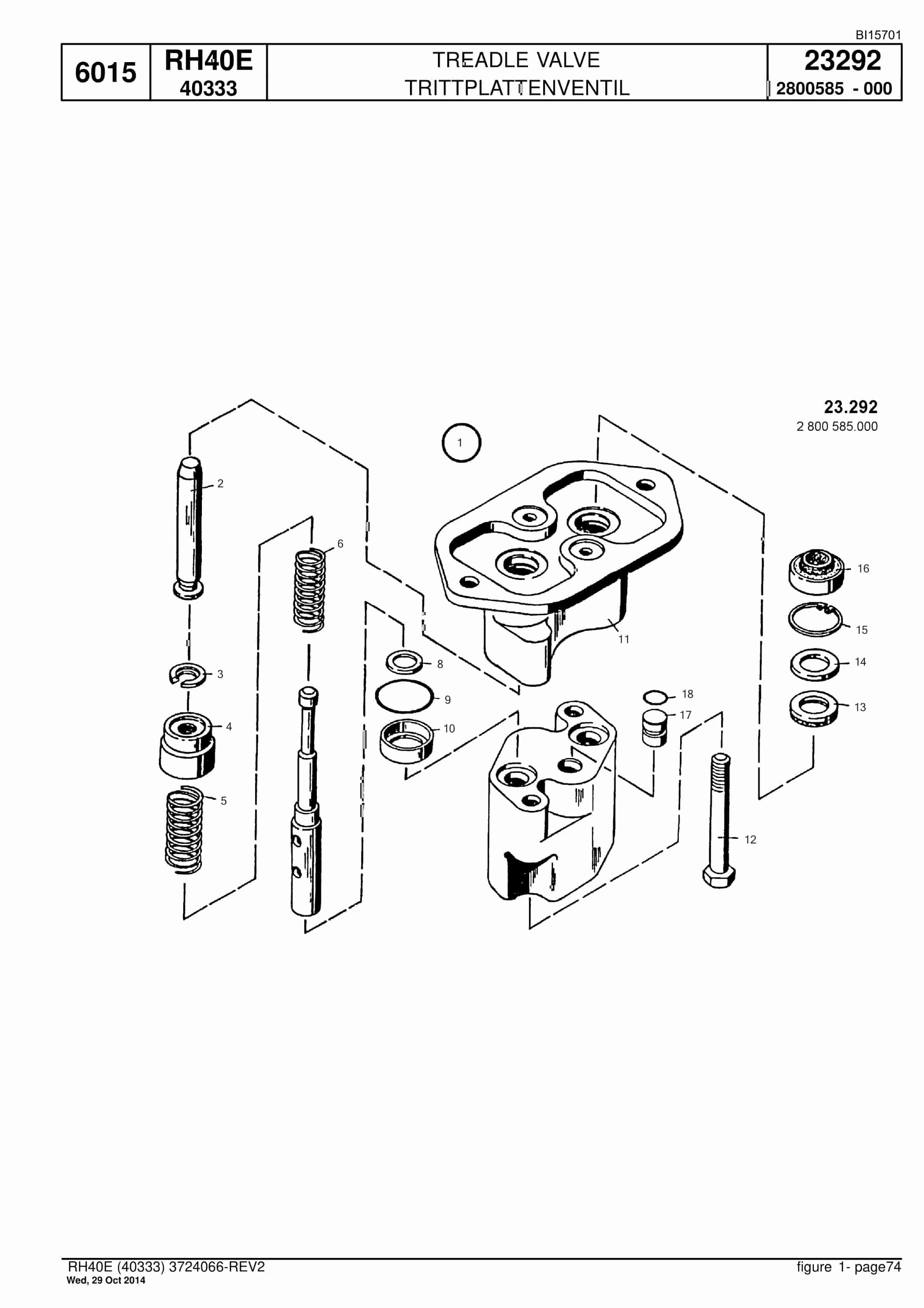 Caterpillar 6015 Hydraulic Shovel Spare Parts Manual BI015701-2