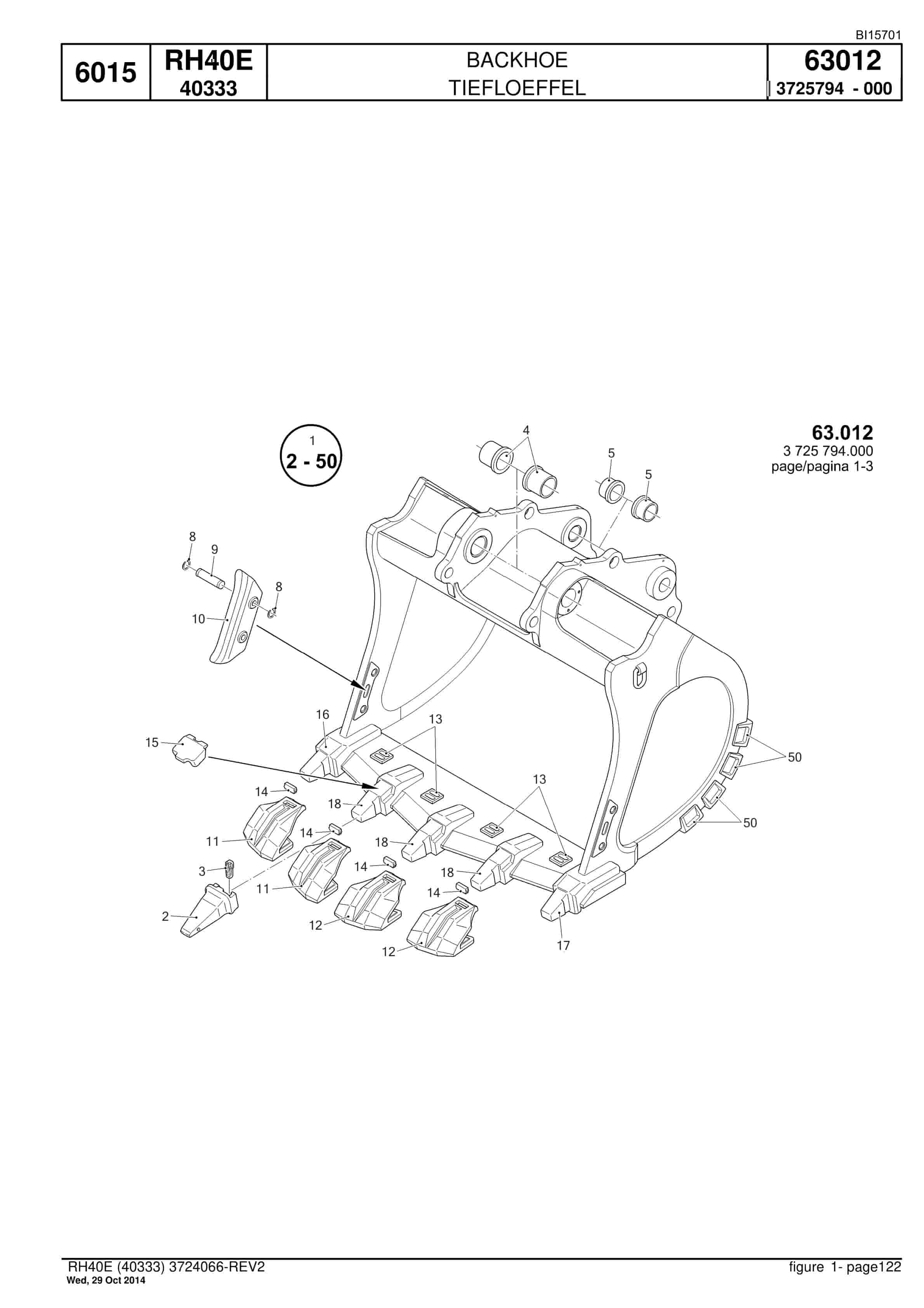 Caterpillar 6015 Hydraulic Shovel Spare Parts Manual BI015701-5