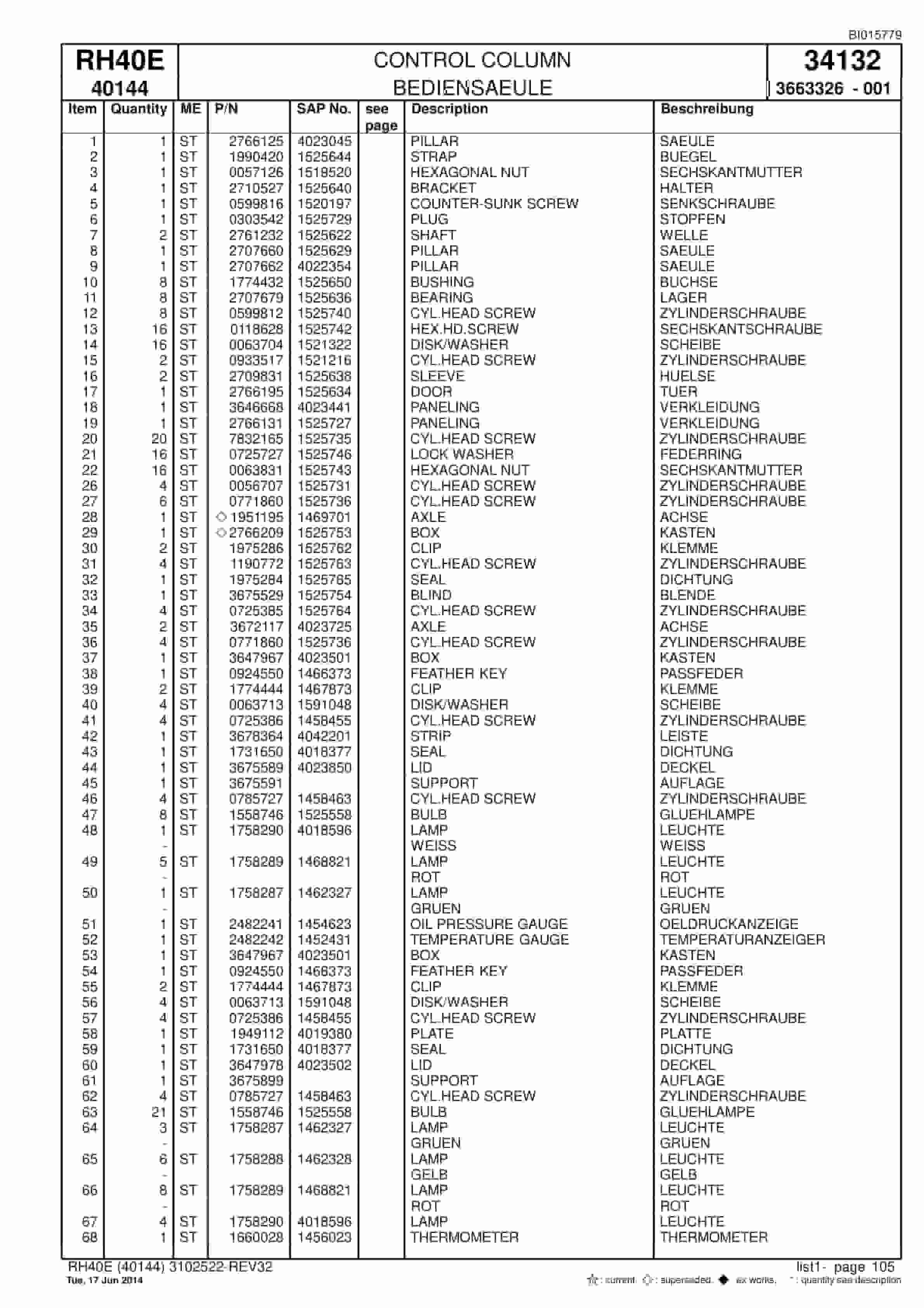 Caterpillar 6015 Hydraulic Shovel Spare Parts Manual BI015779-3