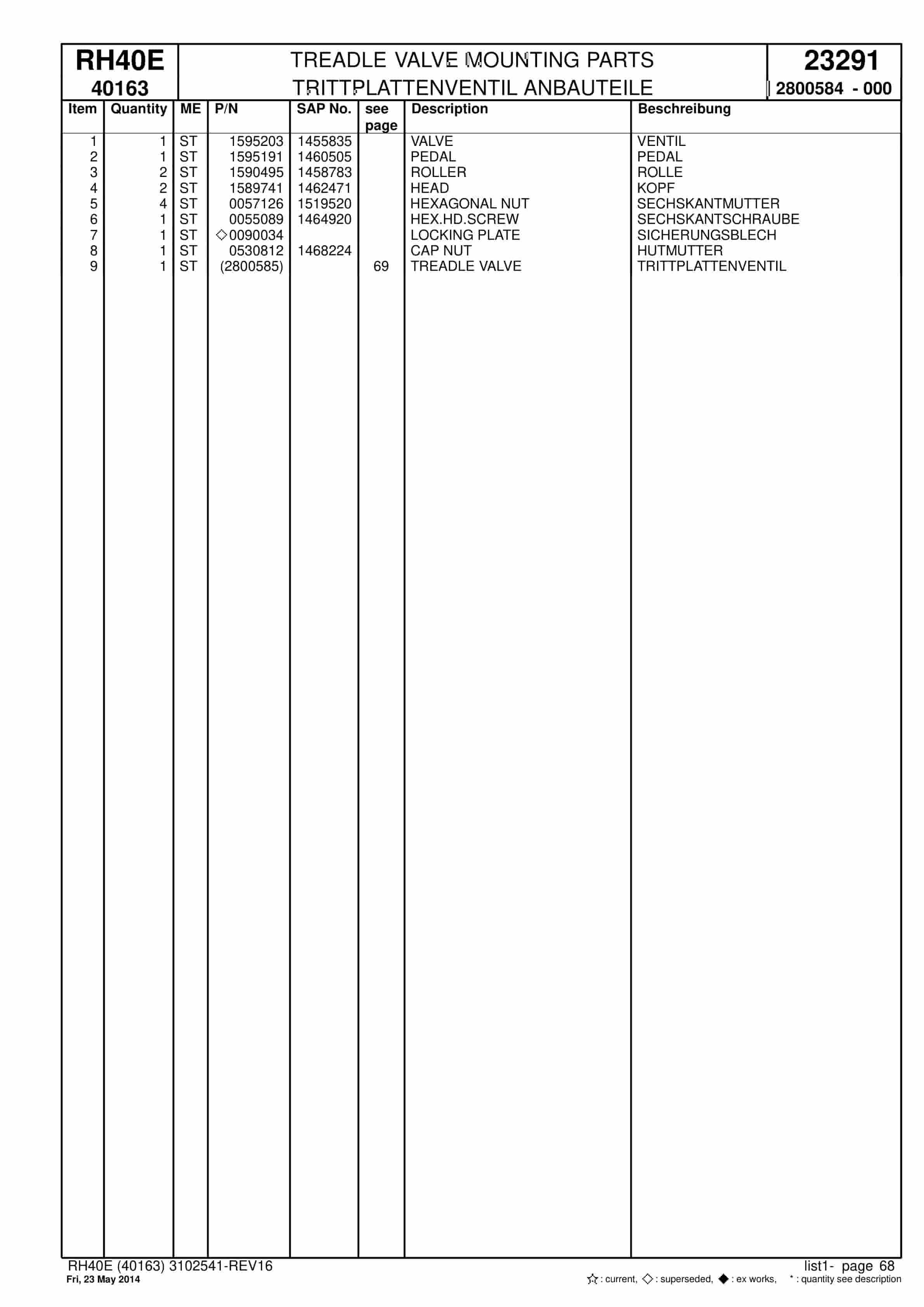 Caterpillar 6015 Hydraulic Shovel Spare Parts Manual BI015798-2