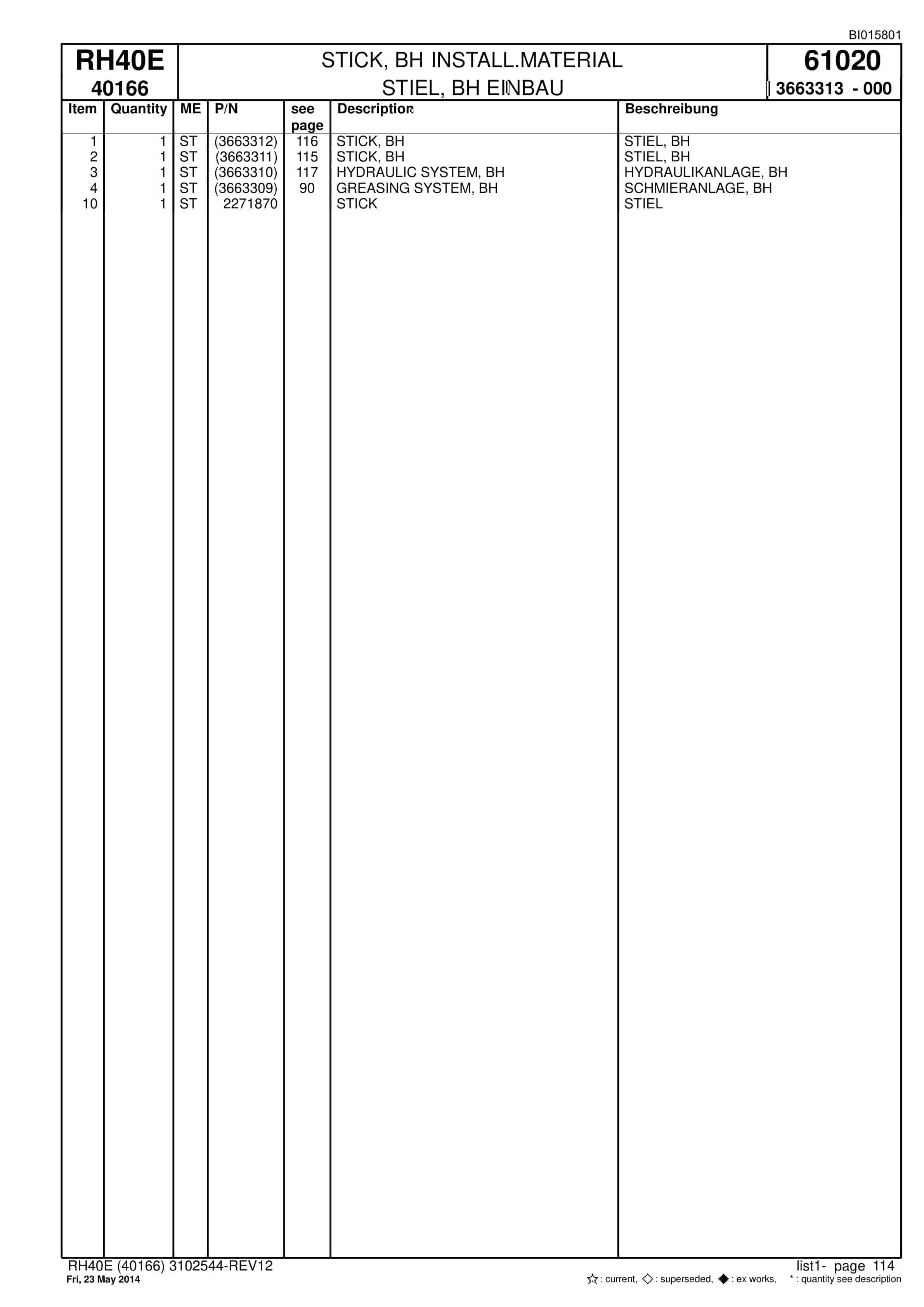 Caterpillar 6015 Hydraulic Shovel Spare Parts Manual BI015801-4