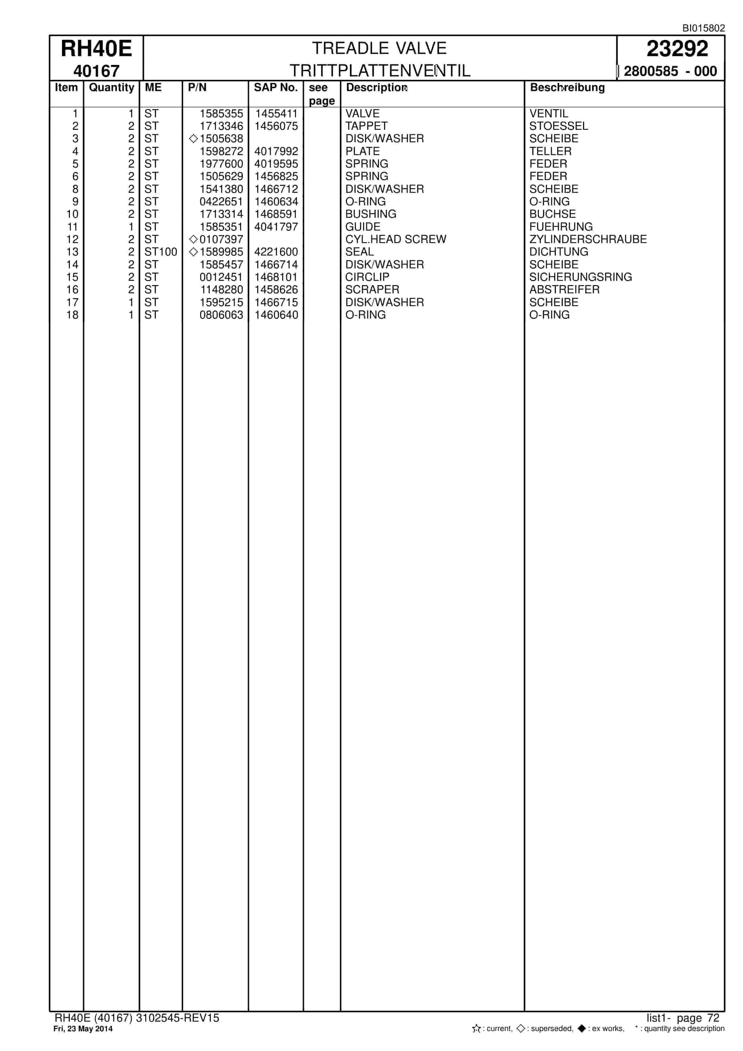 Caterpillar 6015 Hydraulic Shovel Spare Parts Manual BI015802-2