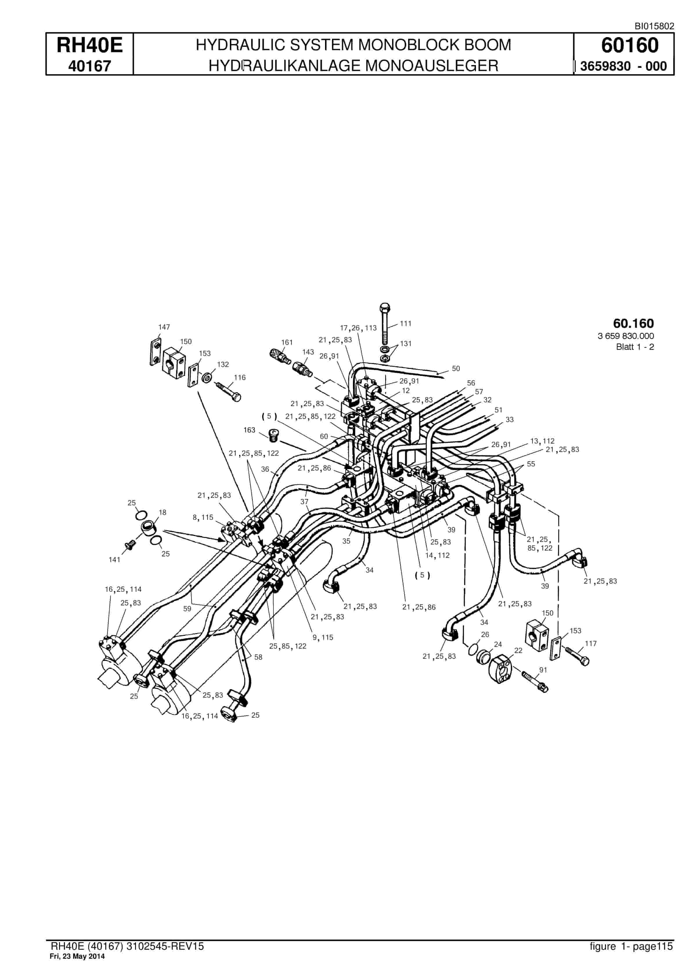 Caterpillar 6015 Hydraulic Shovel Spare Parts Manual BI015802-4