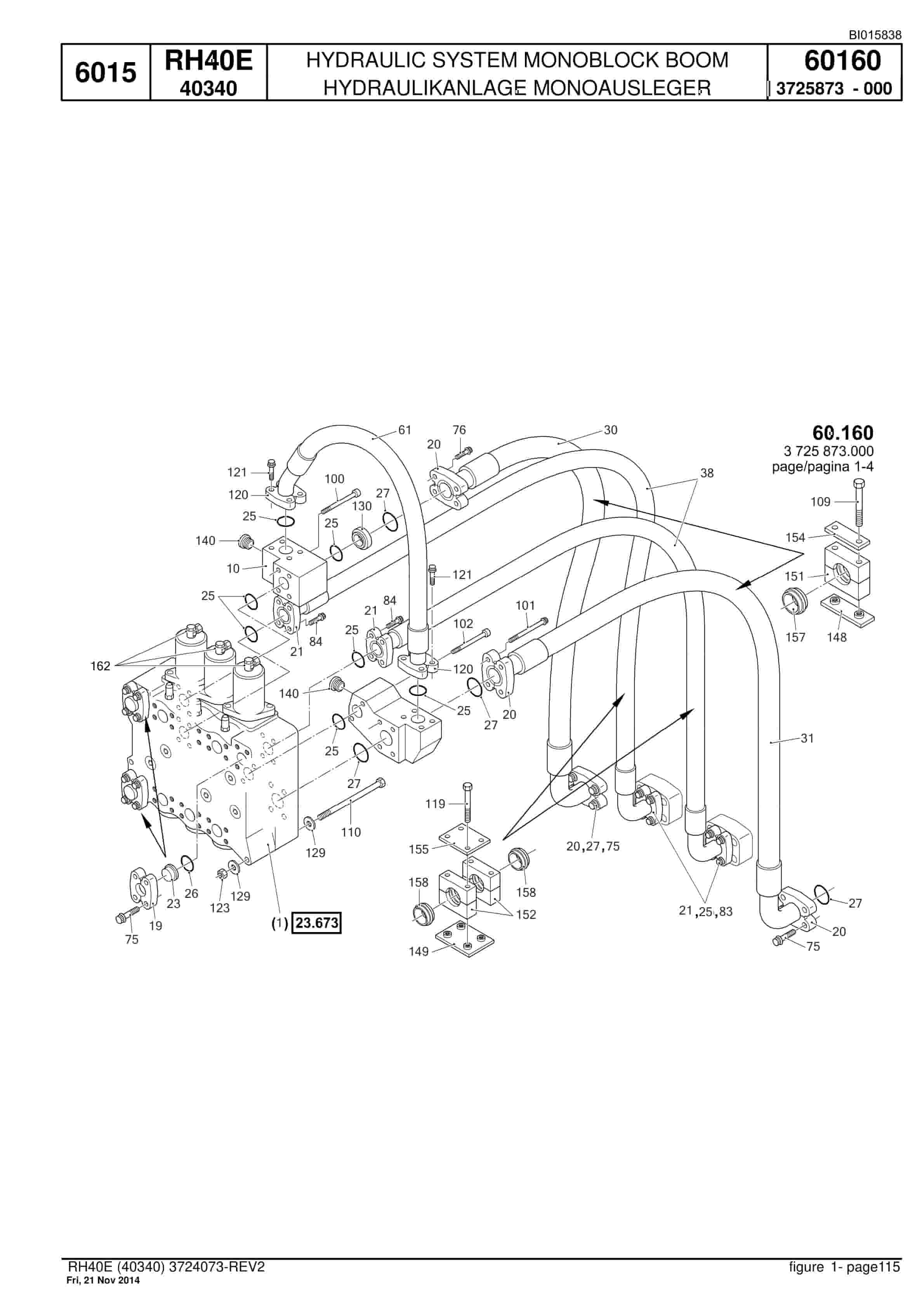 Caterpillar 6015 Hydraulic Shovel Spare Parts Manual BI015838-4