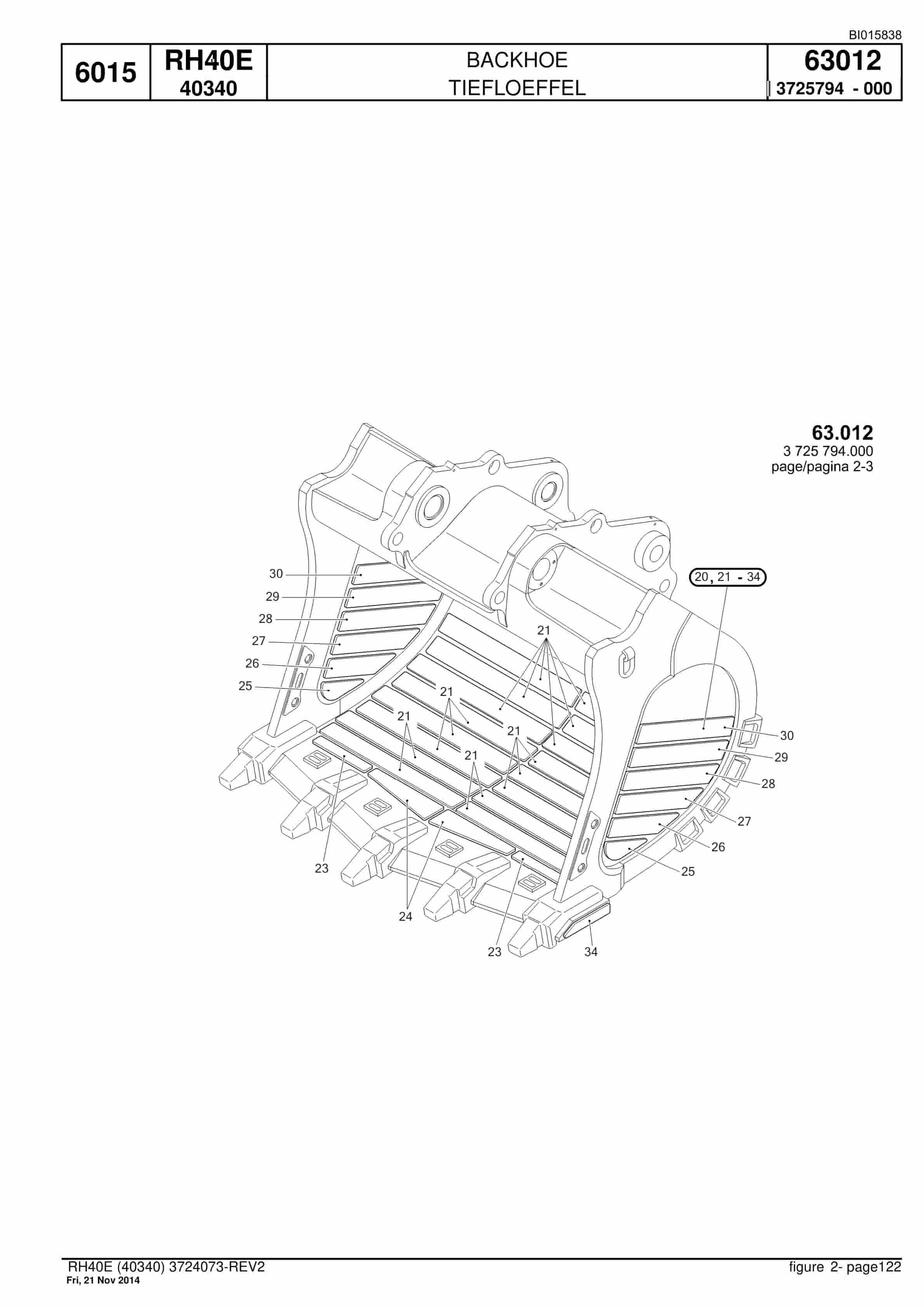 Caterpillar 6015 Hydraulic Shovel Spare Parts Manual BI015838-5