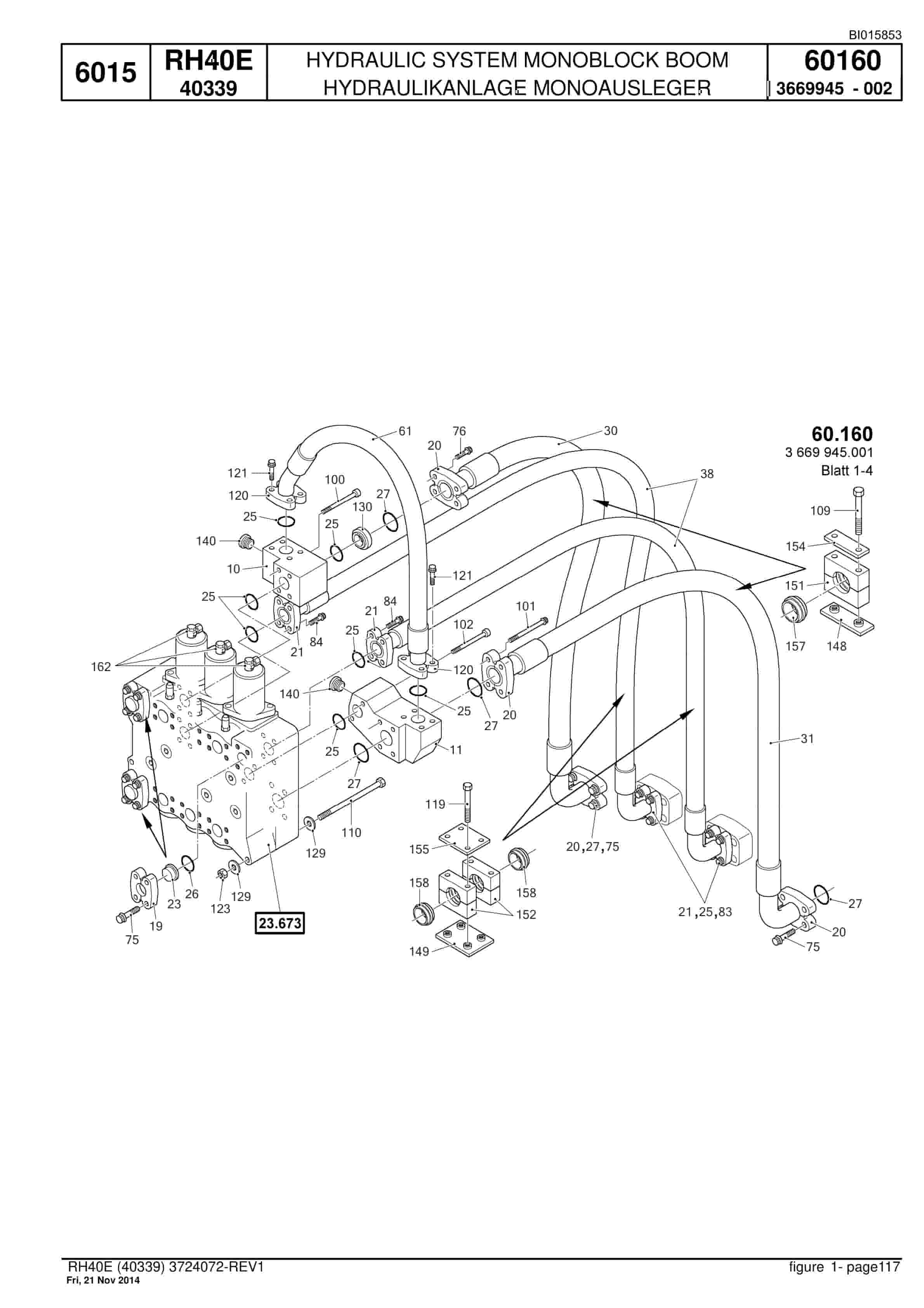 Caterpillar 6015 Hydraulic Shovel Spare Parts Manual BI015853-4