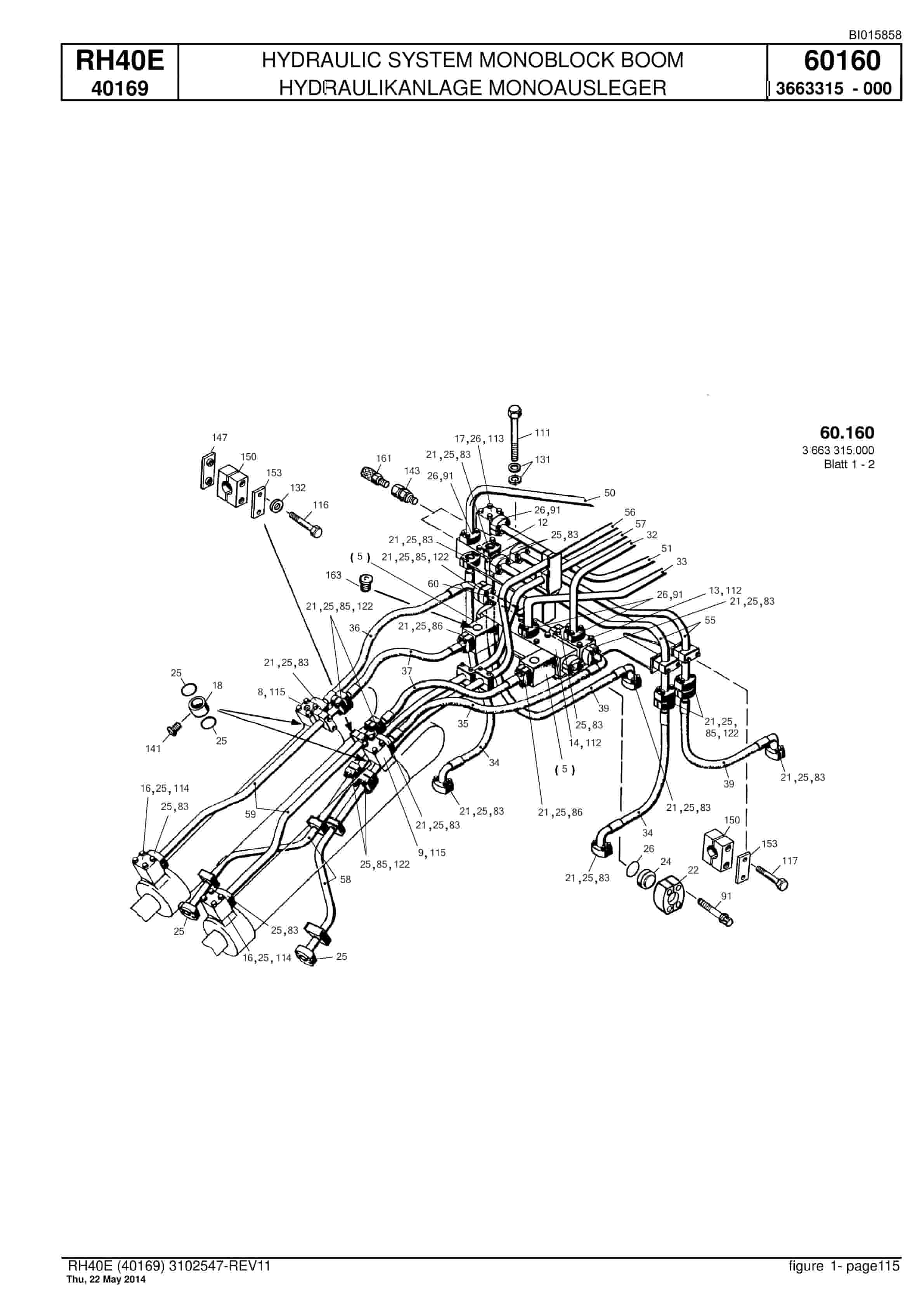 Caterpillar 6015 Hydraulic Shovel Spare Parts Manual BI015858-4