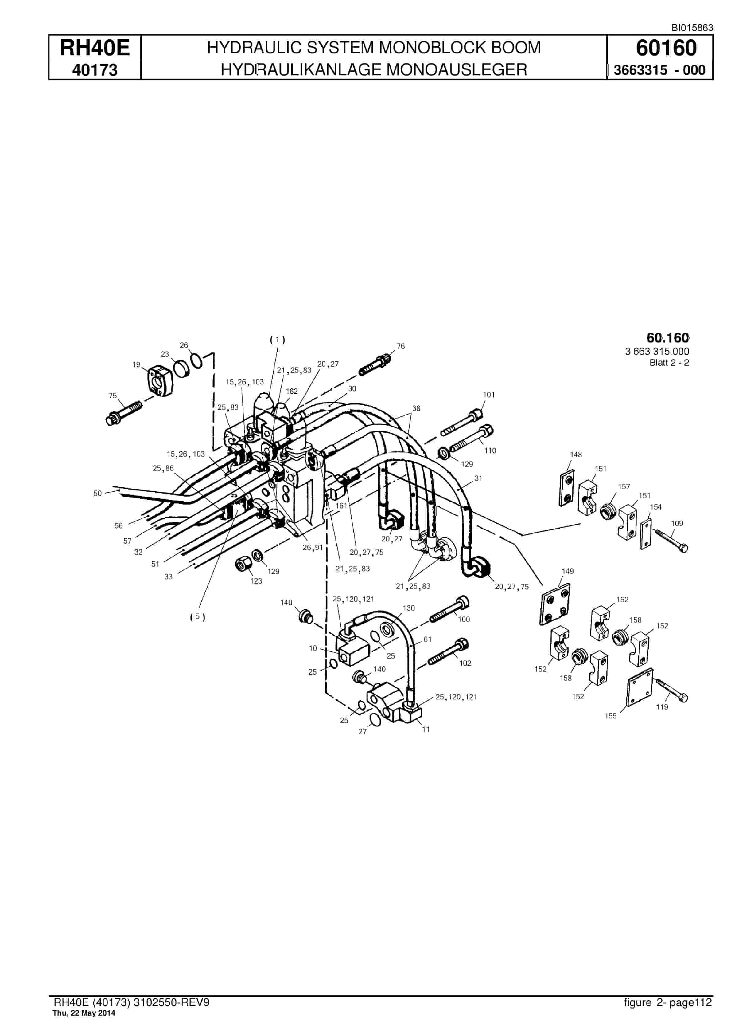 Caterpillar 6015 Hydraulic Shovel Spare Parts Manual BI015863-4