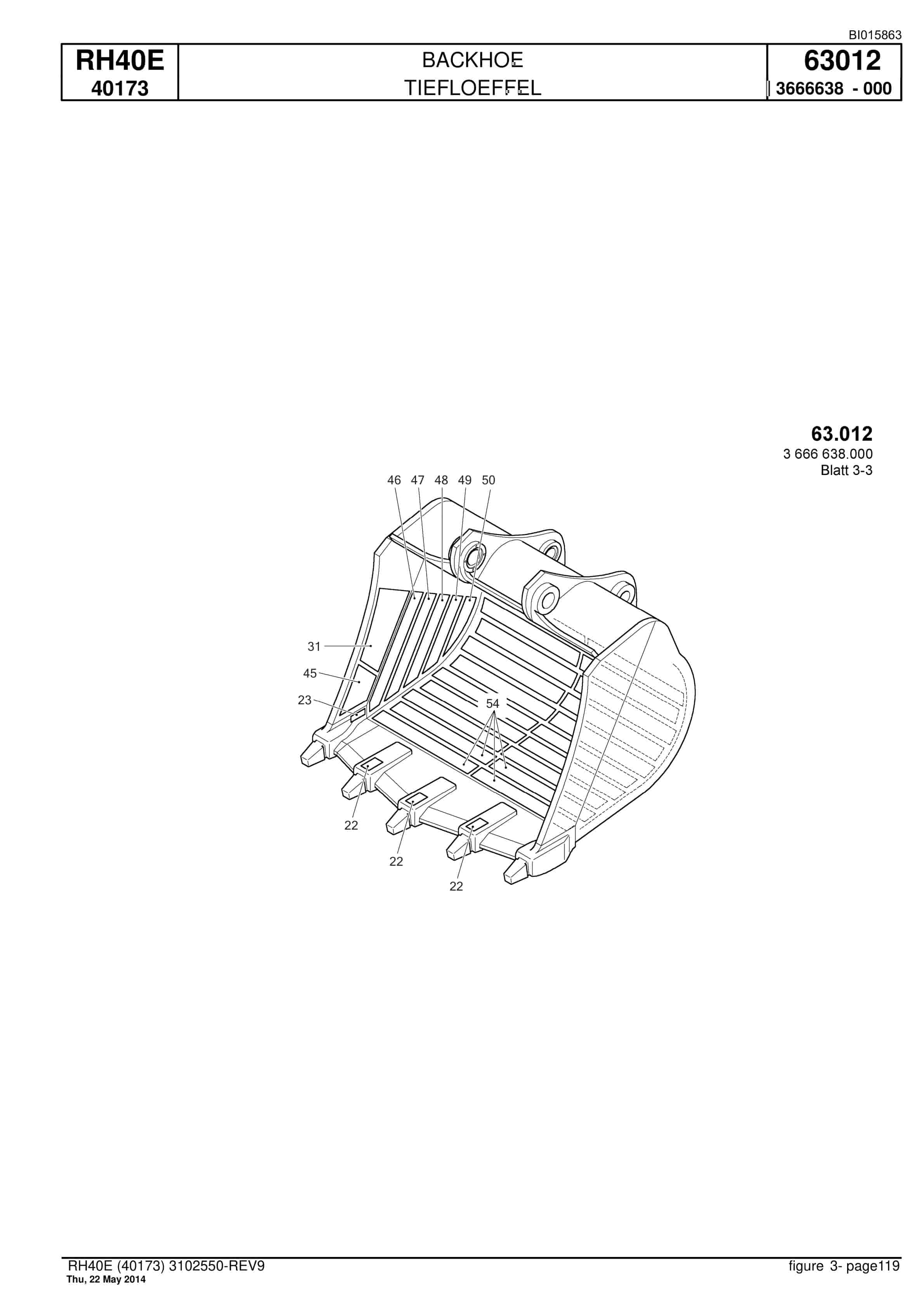 Caterpillar 6015 Hydraulic Shovel Spare Parts Manual BI015863-5