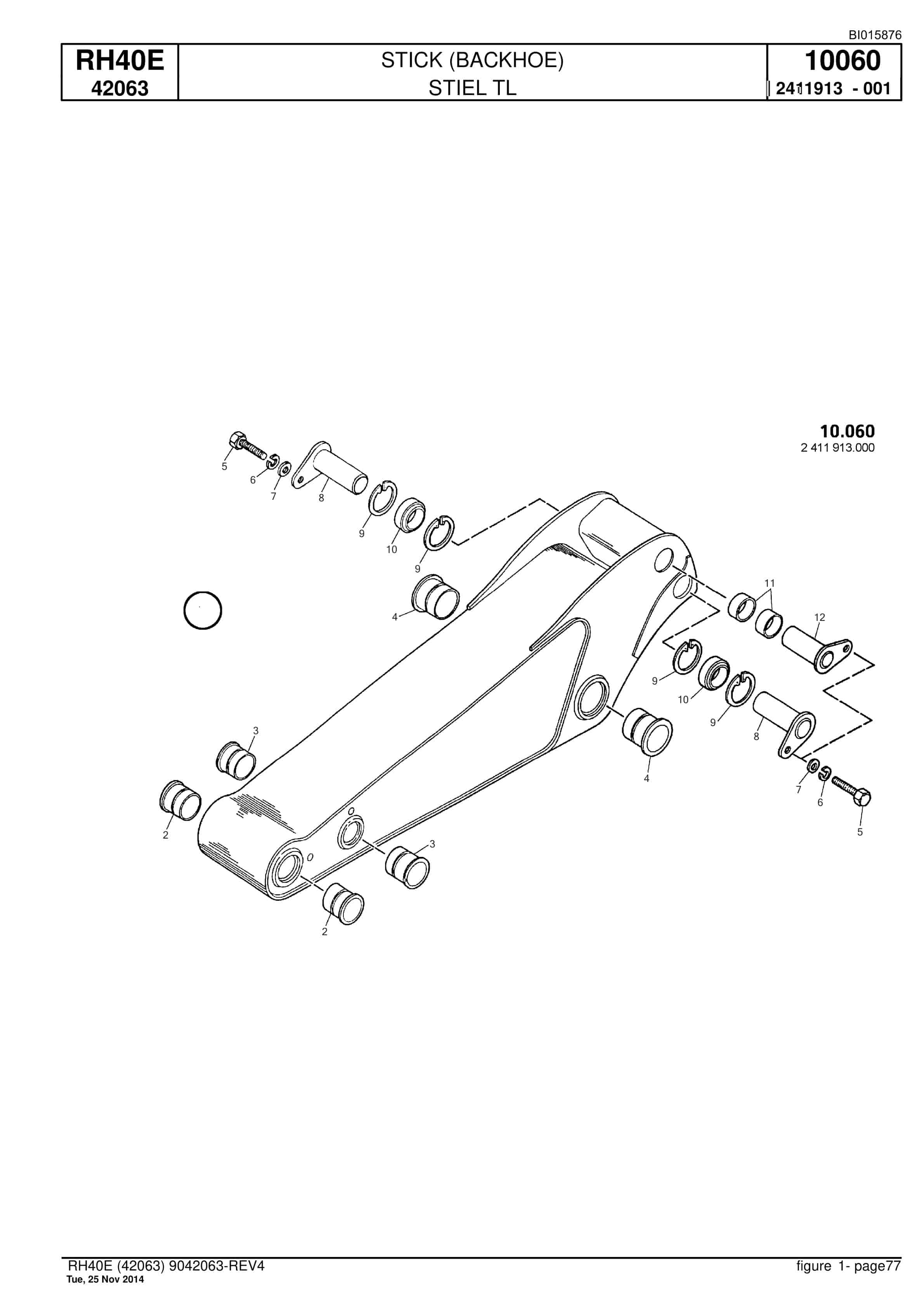 Caterpillar 6015 Hydraulic Shovel Spare Parts Manual BI015876-3