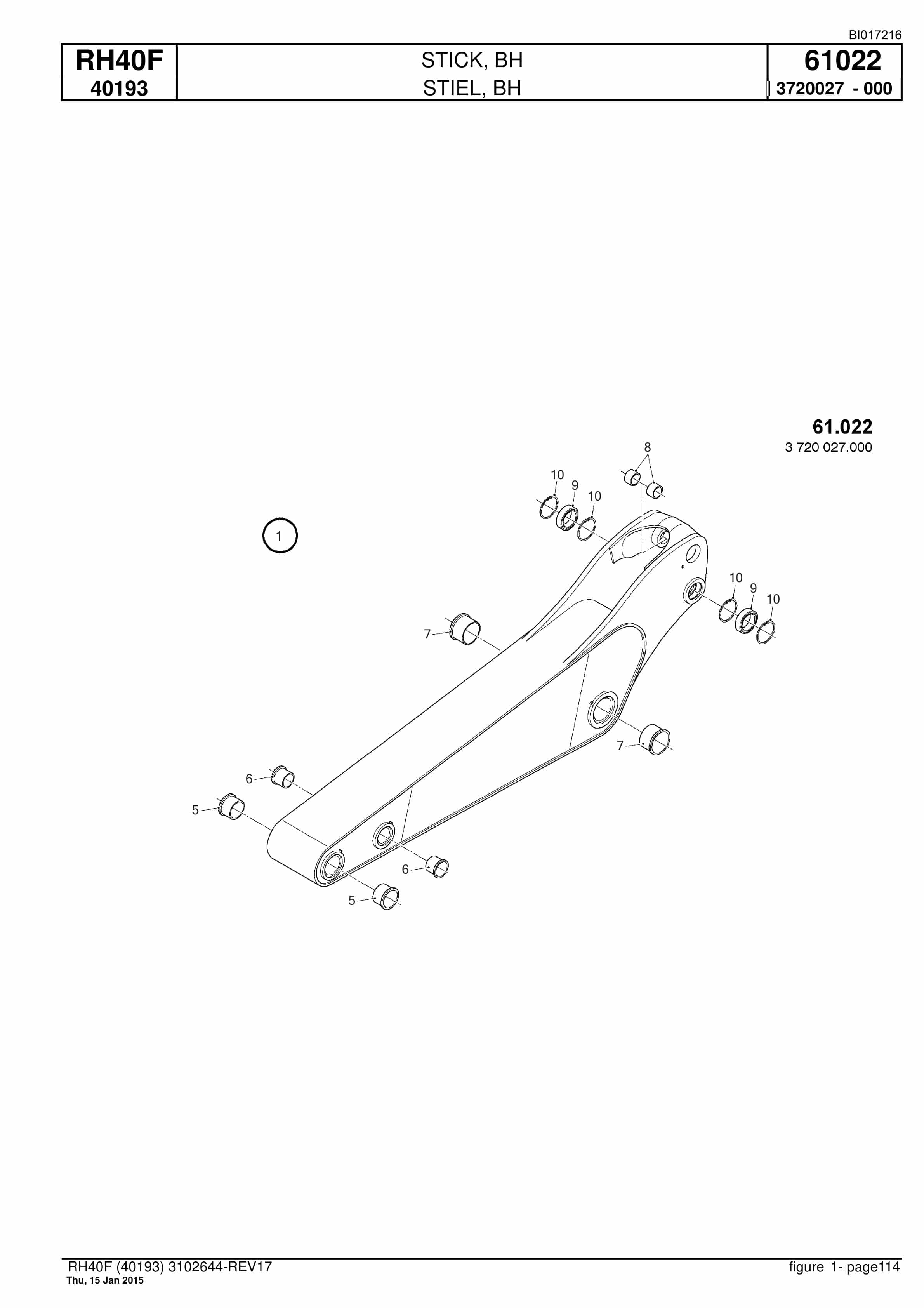 Caterpillar 6015 Hydraulic Shovel Spare Parts Manual BI017216-4