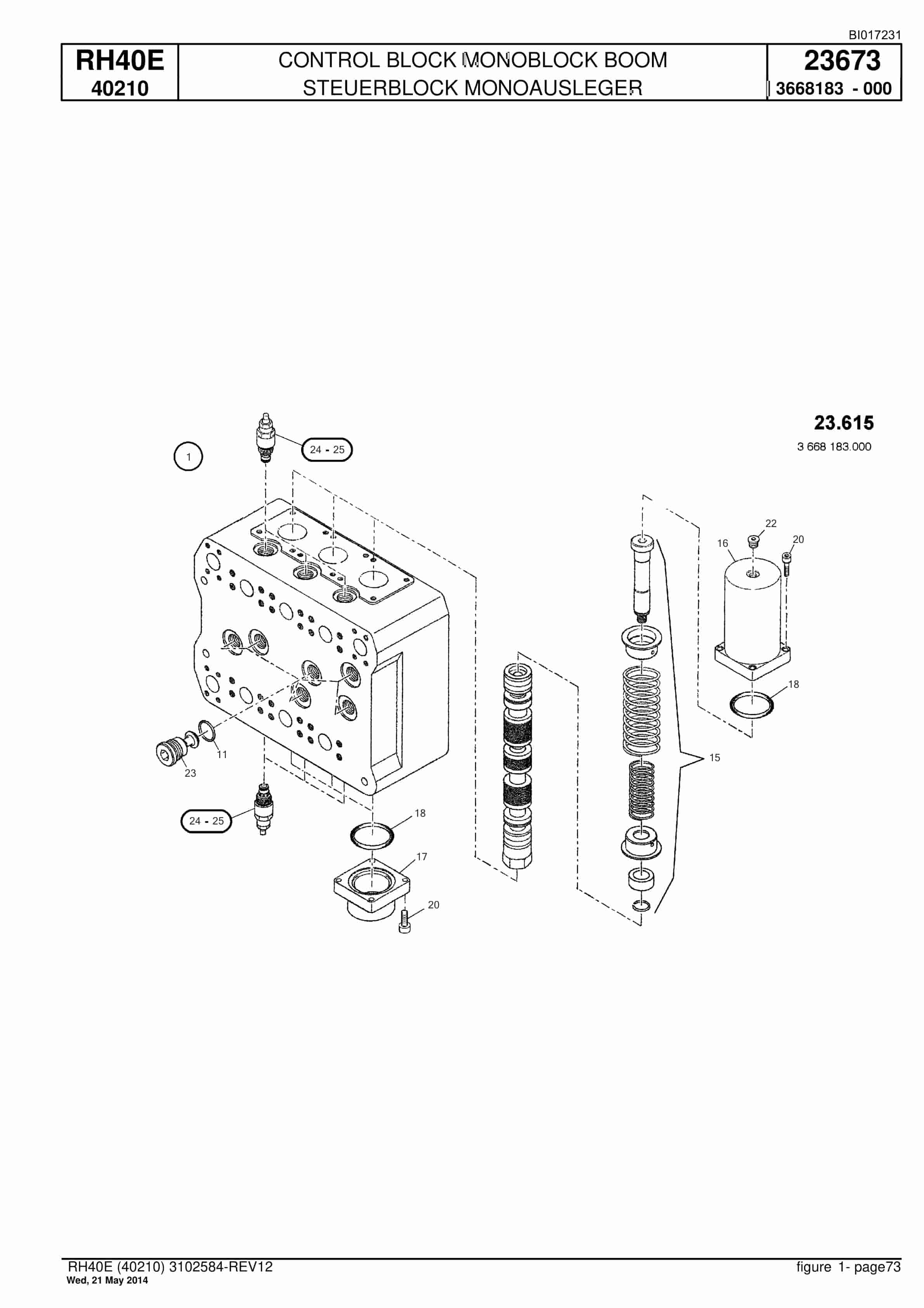 Caterpillar 6015 Hydraulic Shovel Spare Parts Manual BI017231-2