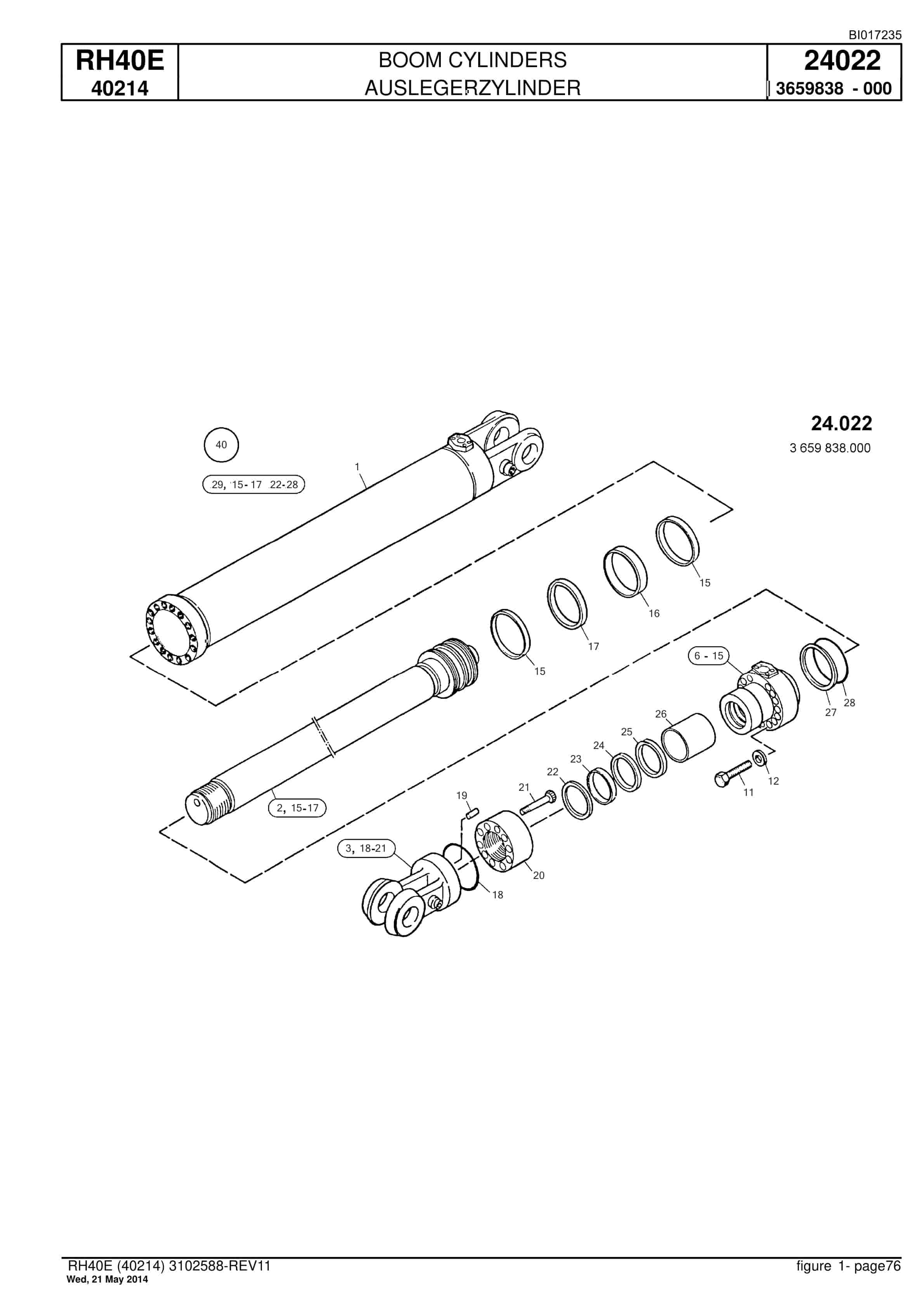 Caterpillar 6015 Hydraulic Shovel Spare Parts Manual BI017235-2