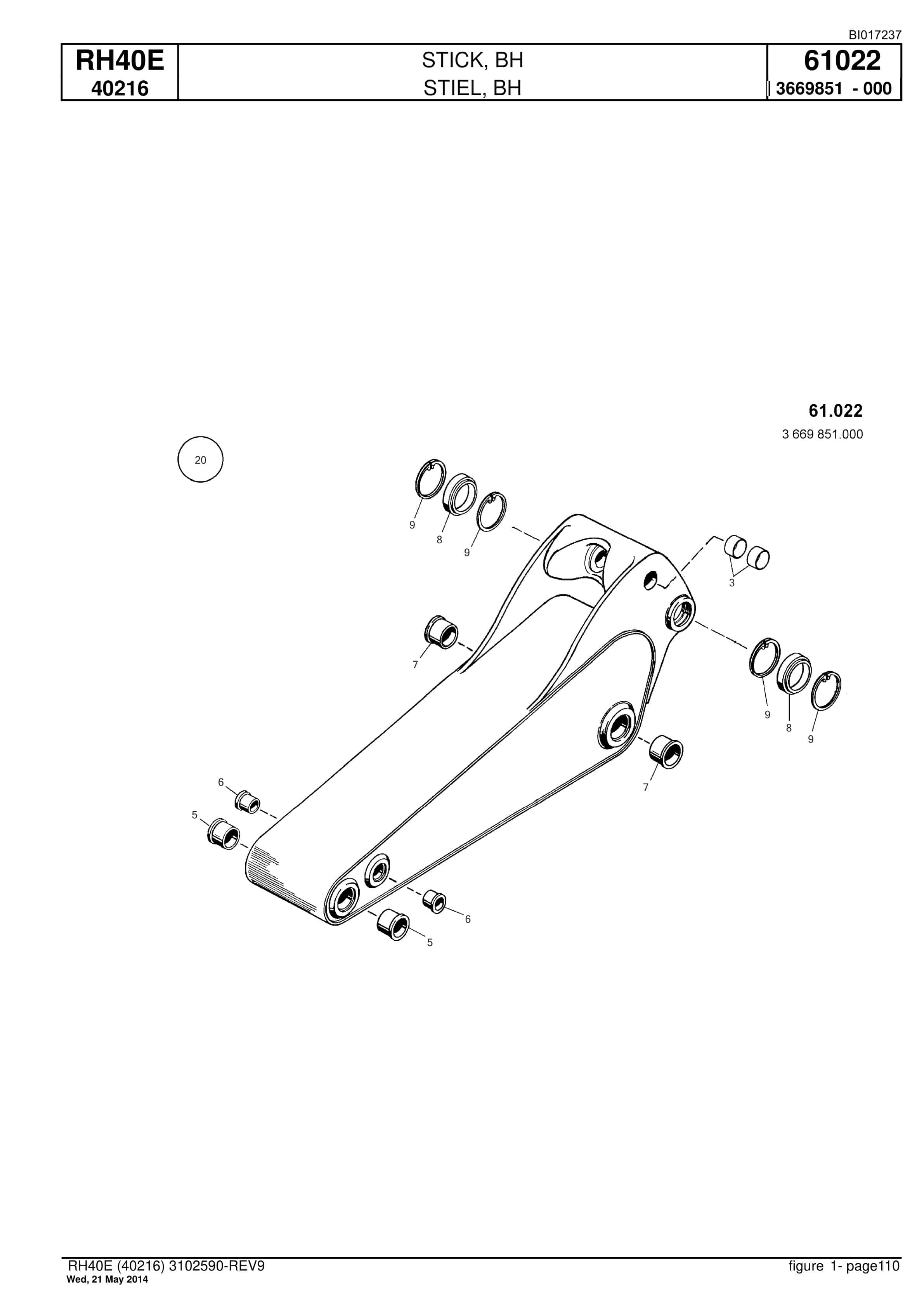 Caterpillar 6015 Hydraulic Shovel Spare Parts Manual BI017237-4