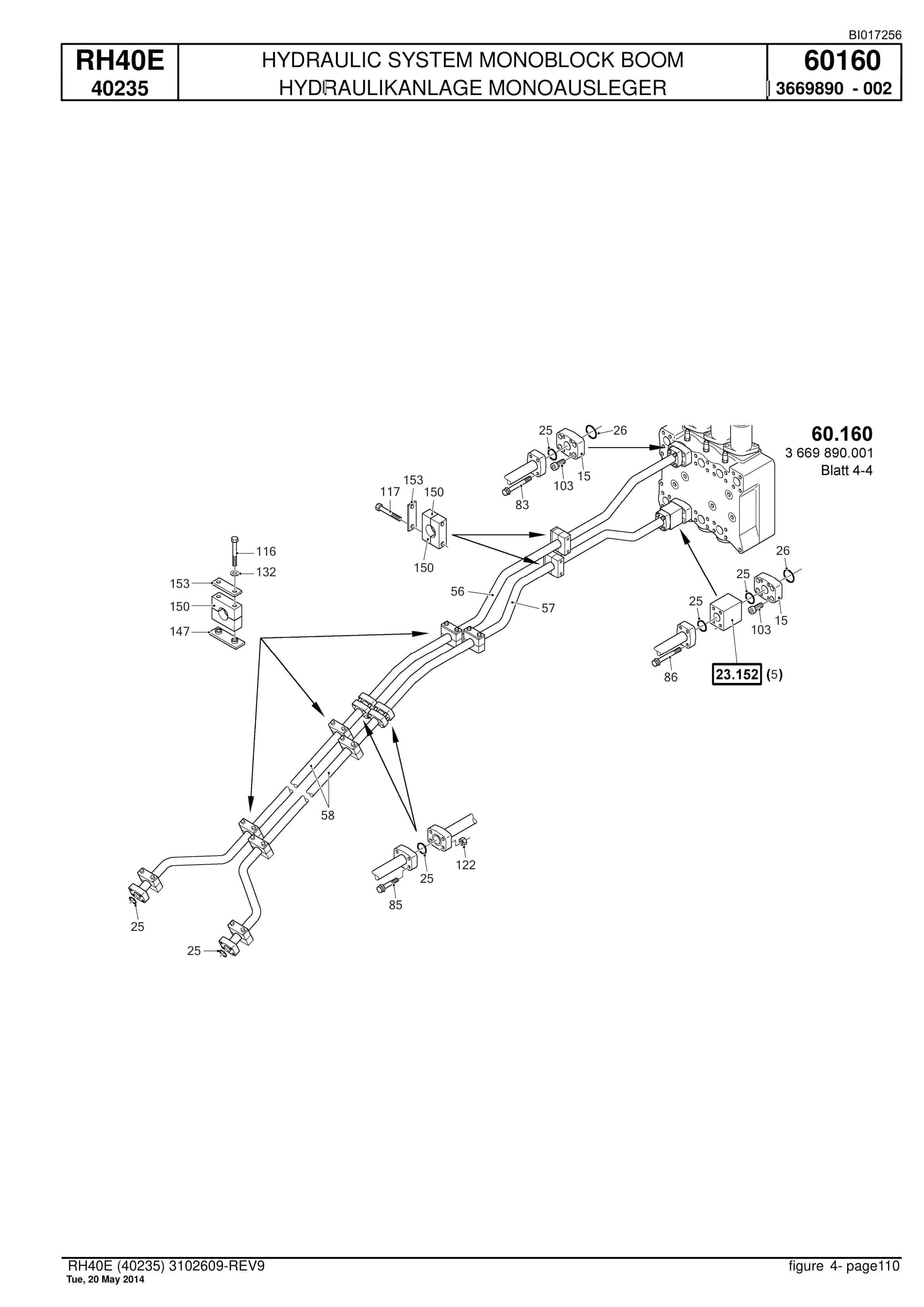 Caterpillar 6015 Hydraulic Shovel Spare Parts Manual BI017256-4