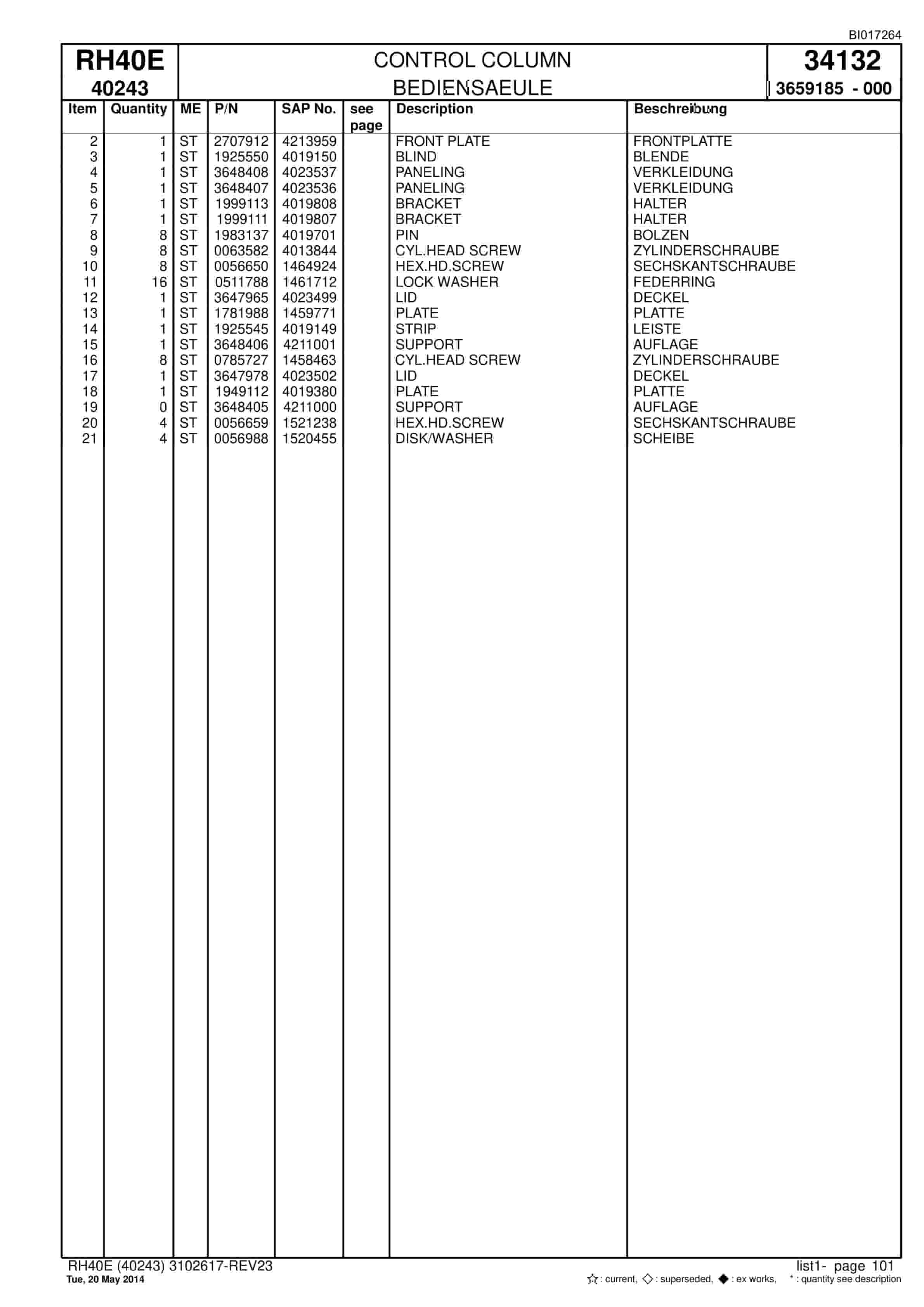 Caterpillar 6015 Hydraulic Shovel Spare Parts Manual BI017264-3
