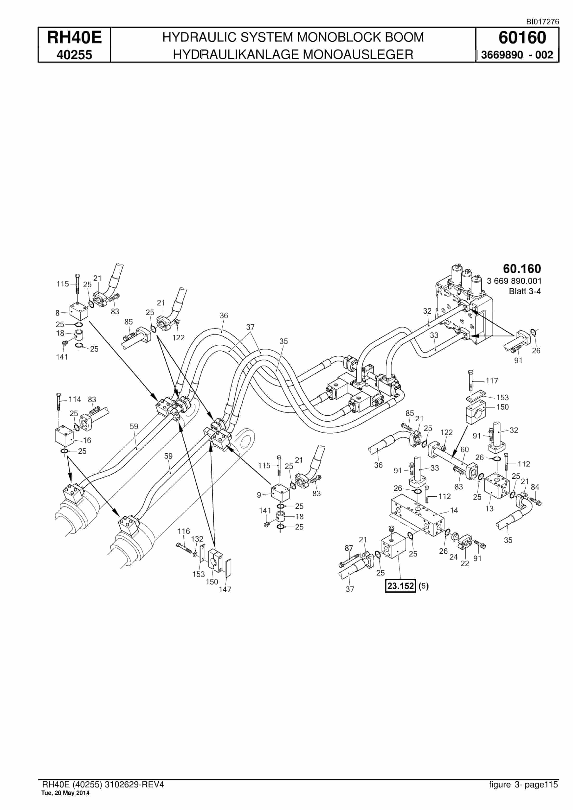Caterpillar 6015 Hydraulic Shovel Spare Parts Manual BI017276-4