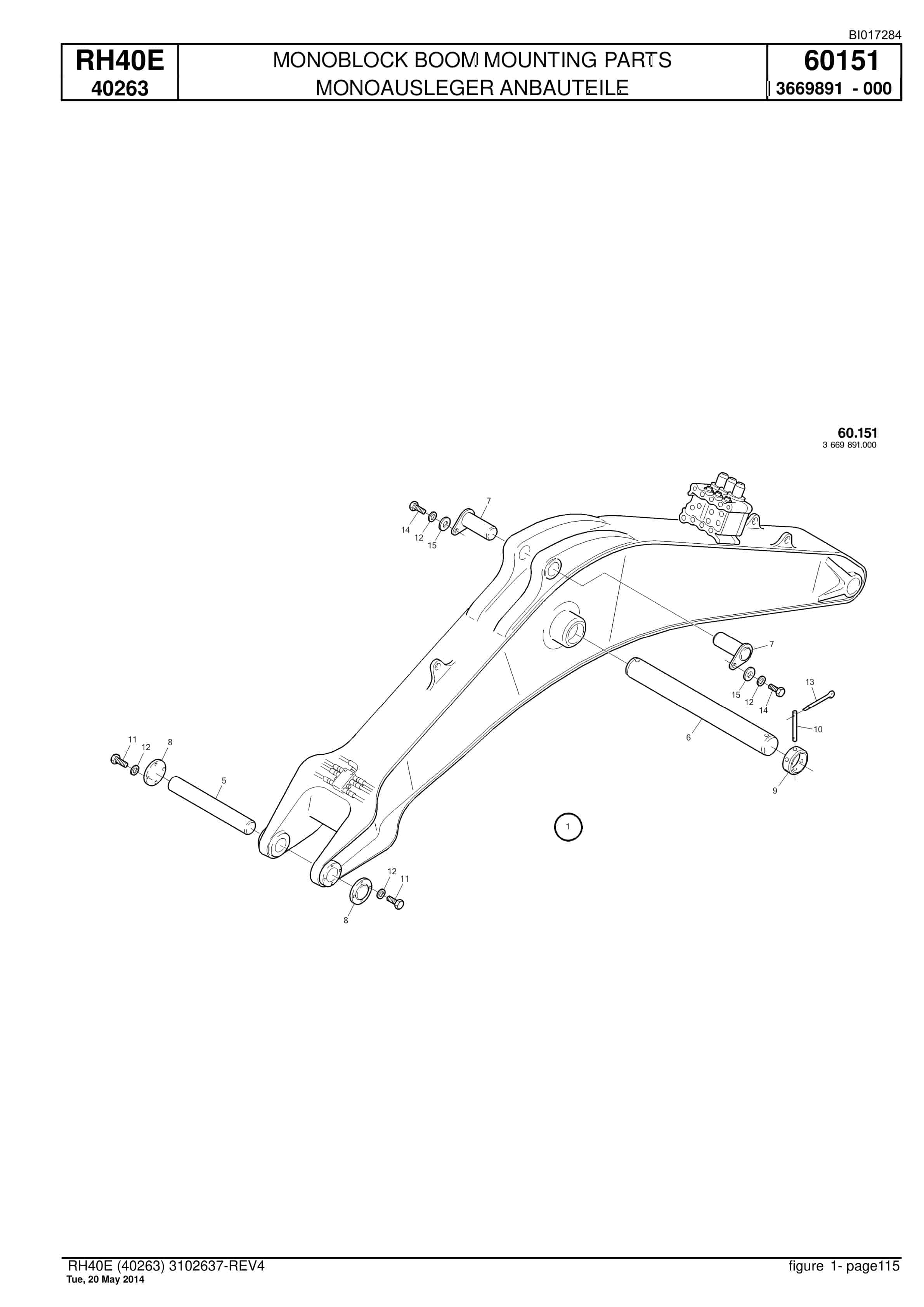 Caterpillar 6015 Hydraulic Shovel Spare Parts Manual BI017284-4