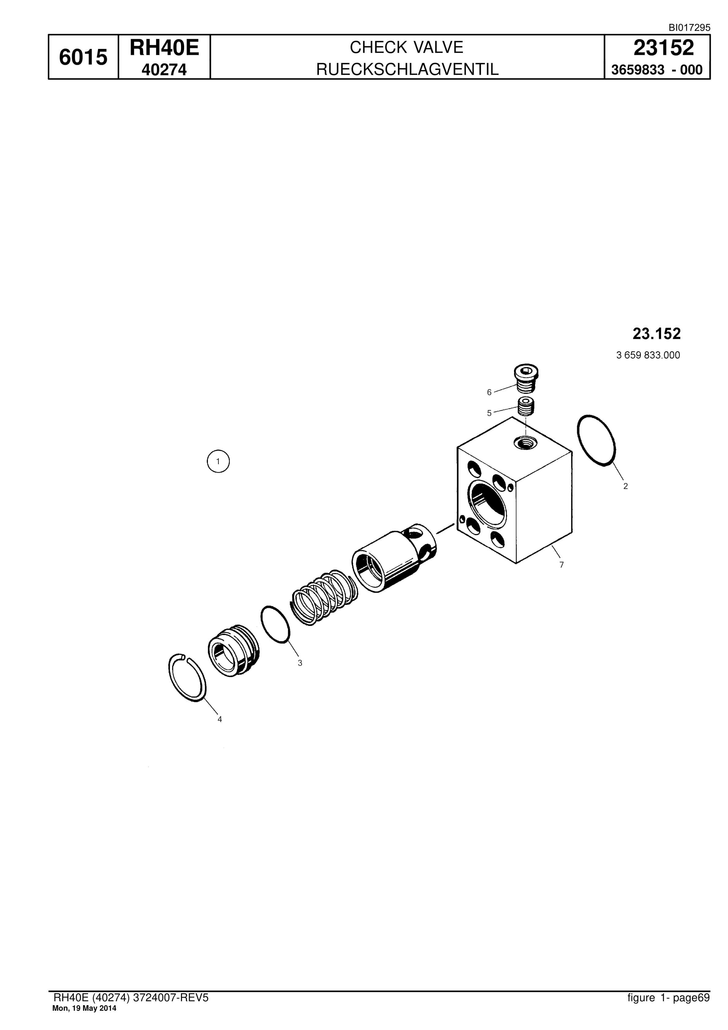 Caterpillar 6015 Hydraulic Shovel Spare Parts Manual BI017295-2