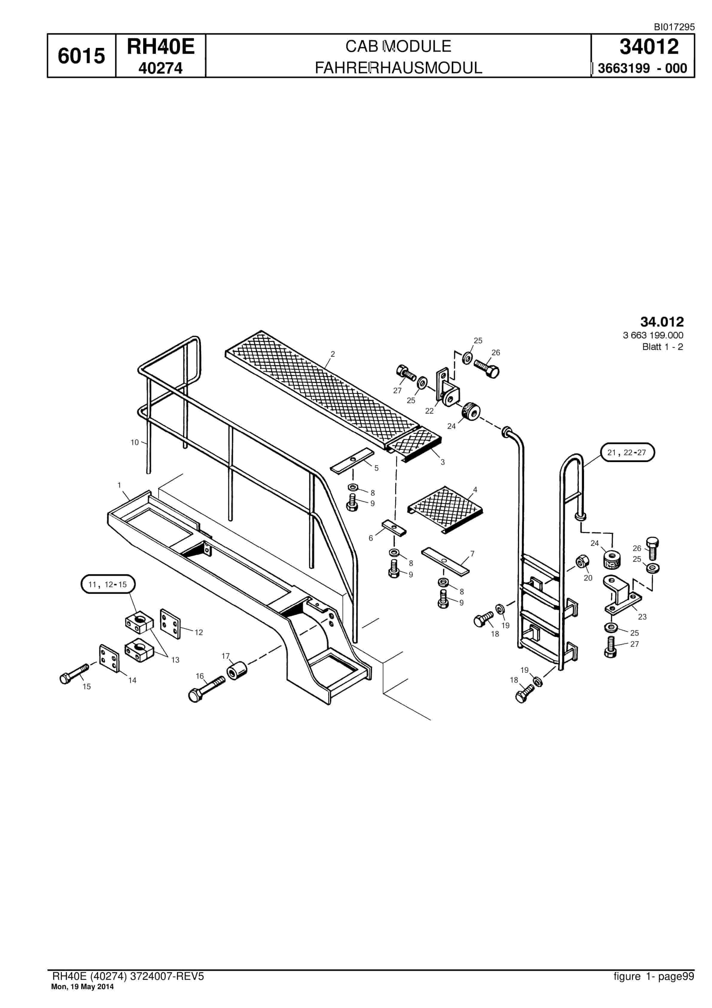 Caterpillar 6015 Hydraulic Shovel Spare Parts Manual BI017295-3