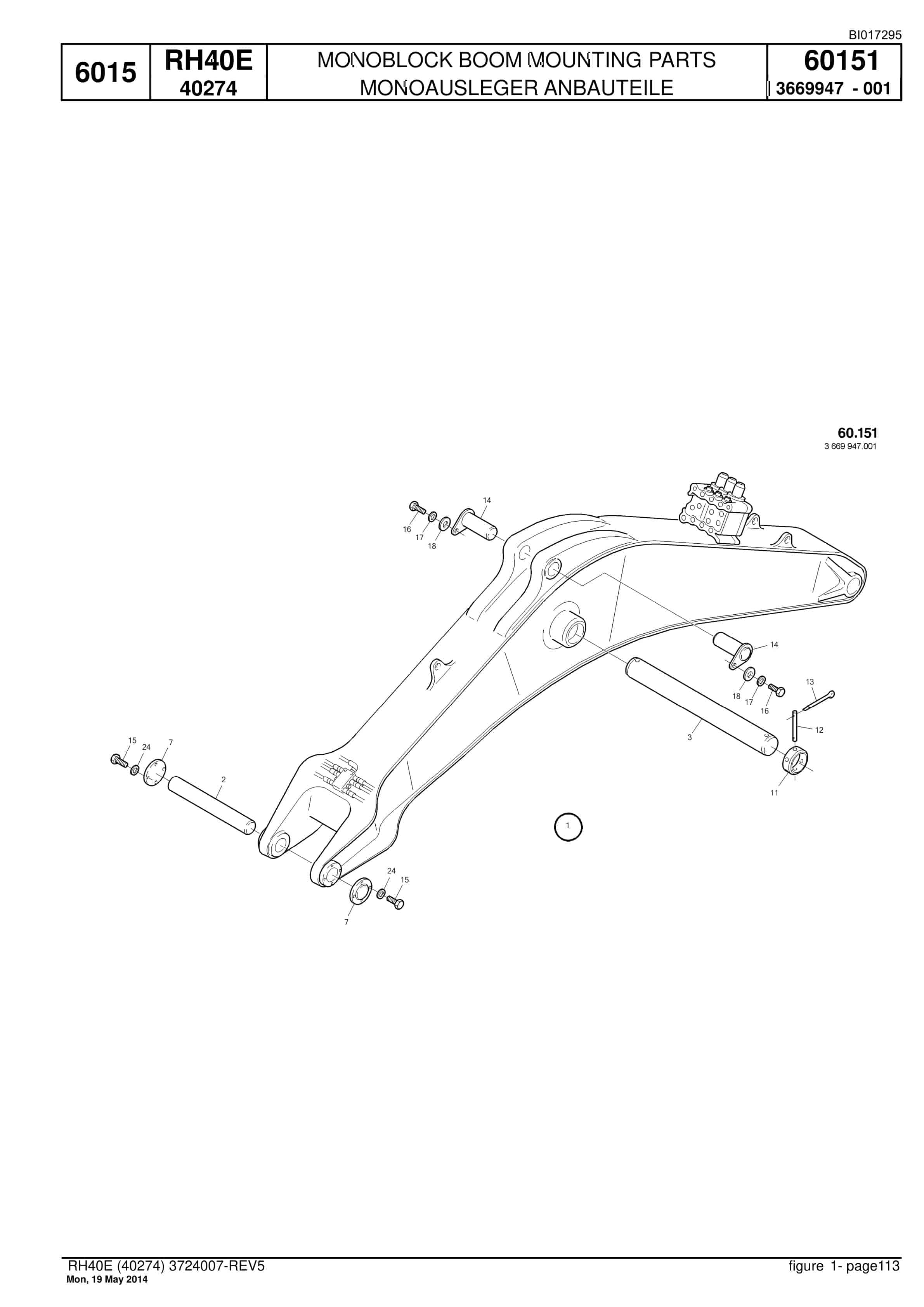 Caterpillar 6015 Hydraulic Shovel Spare Parts Manual BI017295-4