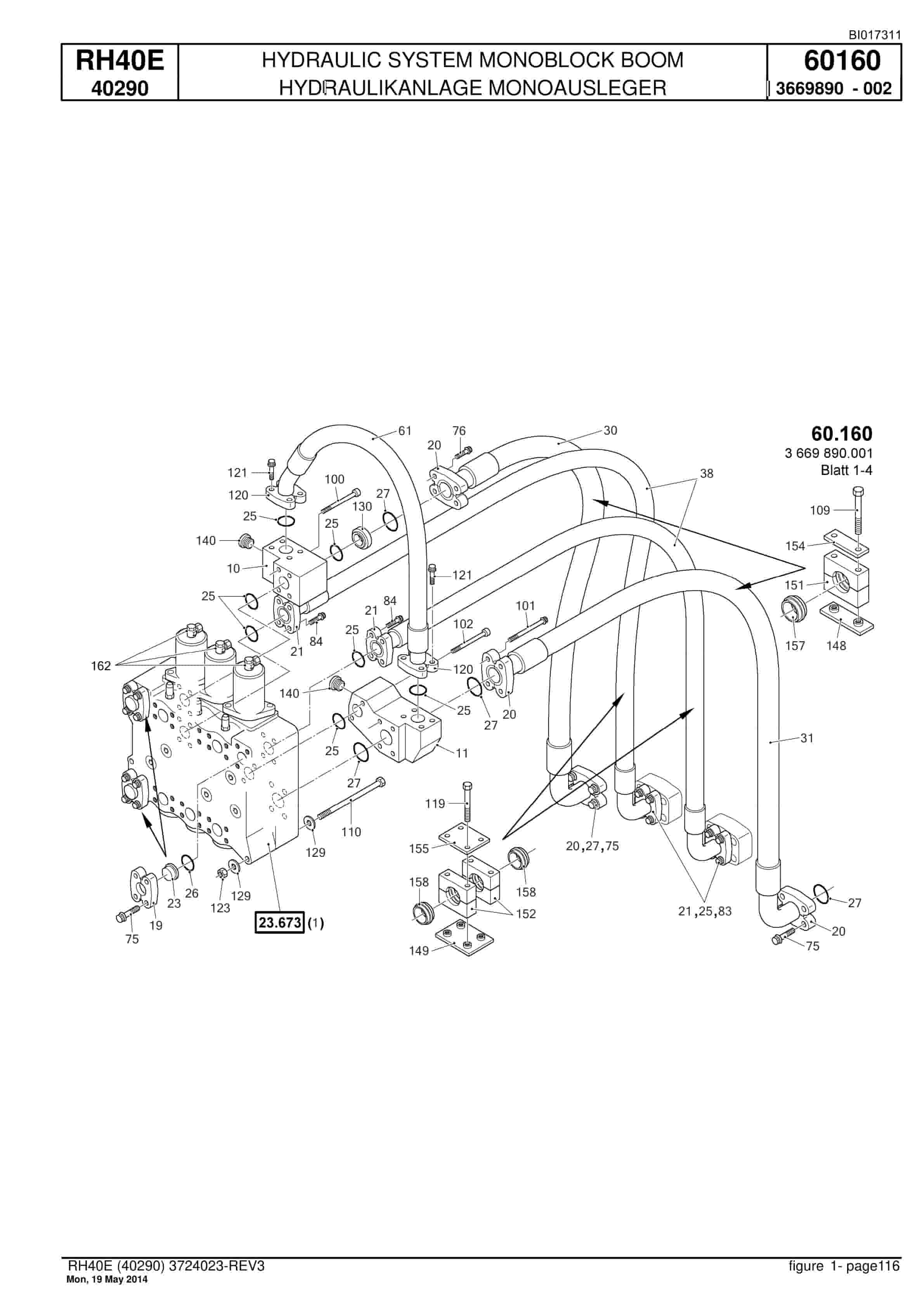 Caterpillar 6015 Hydraulic Shovel Spare Parts Manual BI017311-4