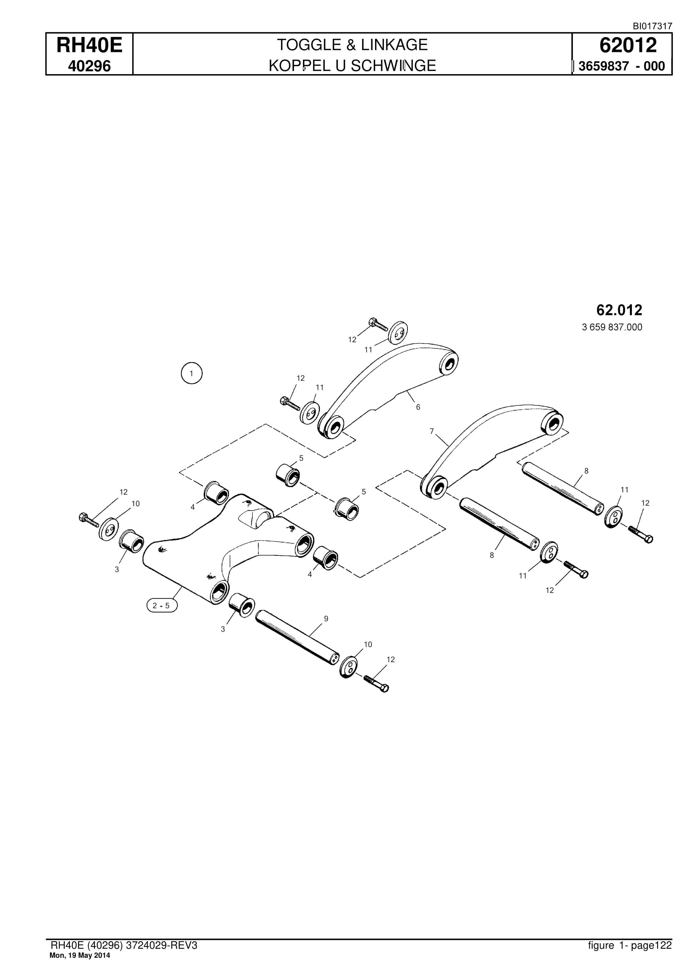 Caterpillar 6015 Hydraulic Shovel Spare Parts Manual BI017317-5