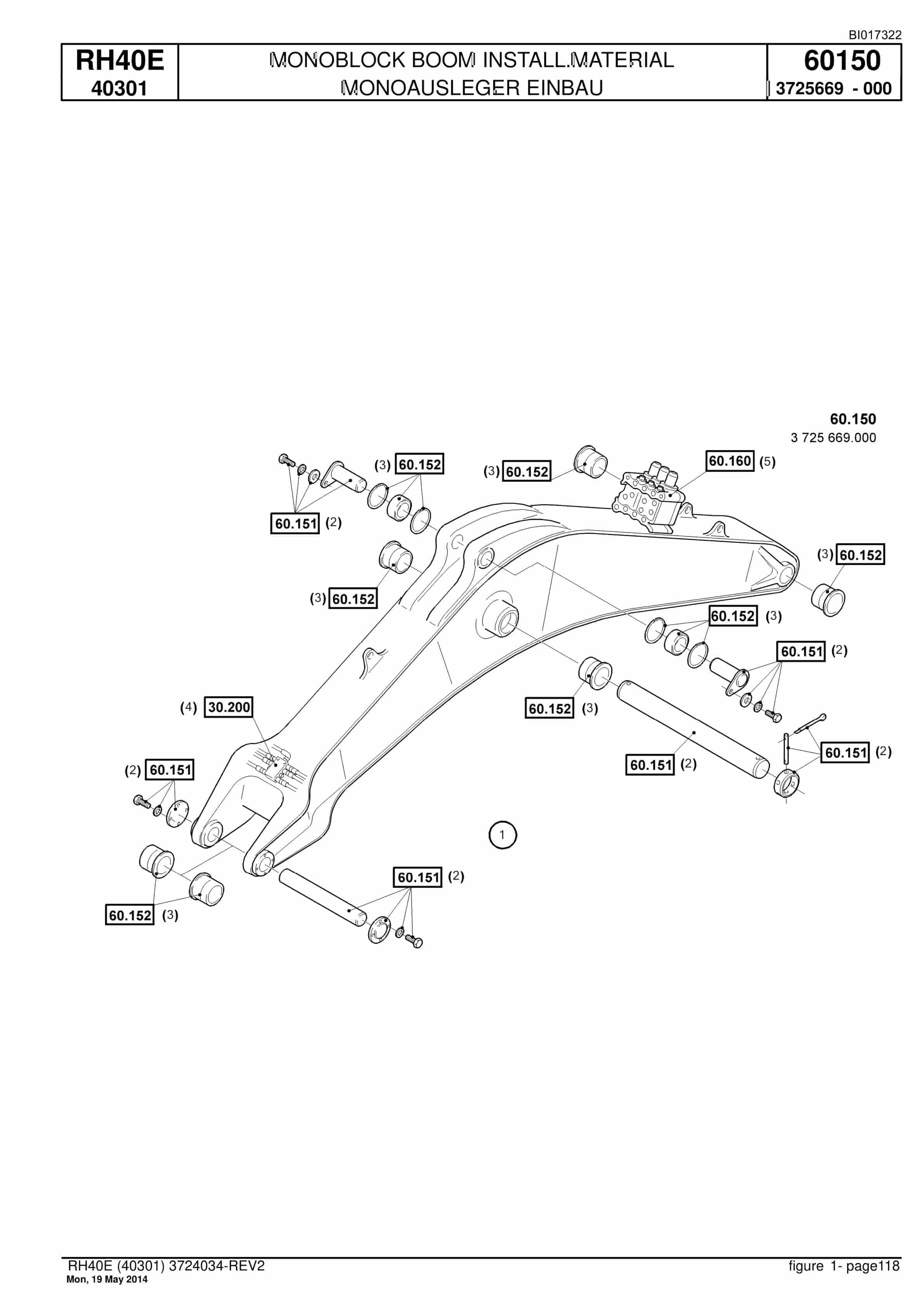 Caterpillar 6015 Hydraulic Shovel Spare Parts Manual BI017322-4