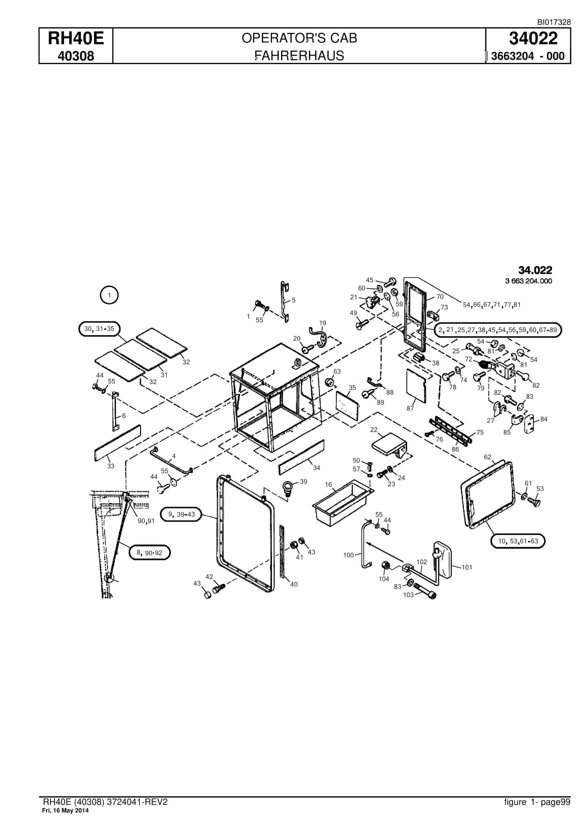 Caterpillar 6015 Hydraulic Shovel Spare Parts Manual BI017328-3