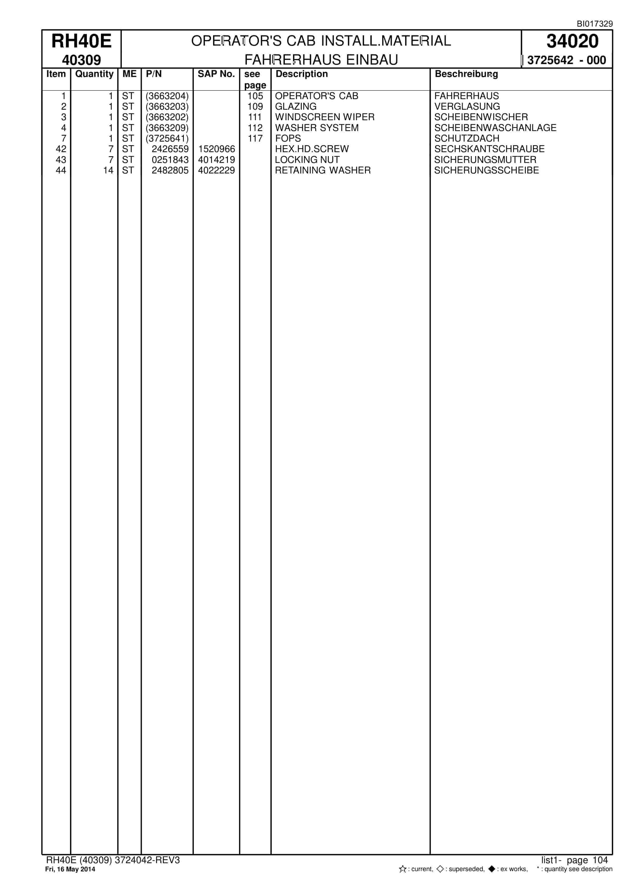 Caterpillar 6015 Hydraulic Shovel Spare Parts Manual BI017329-3