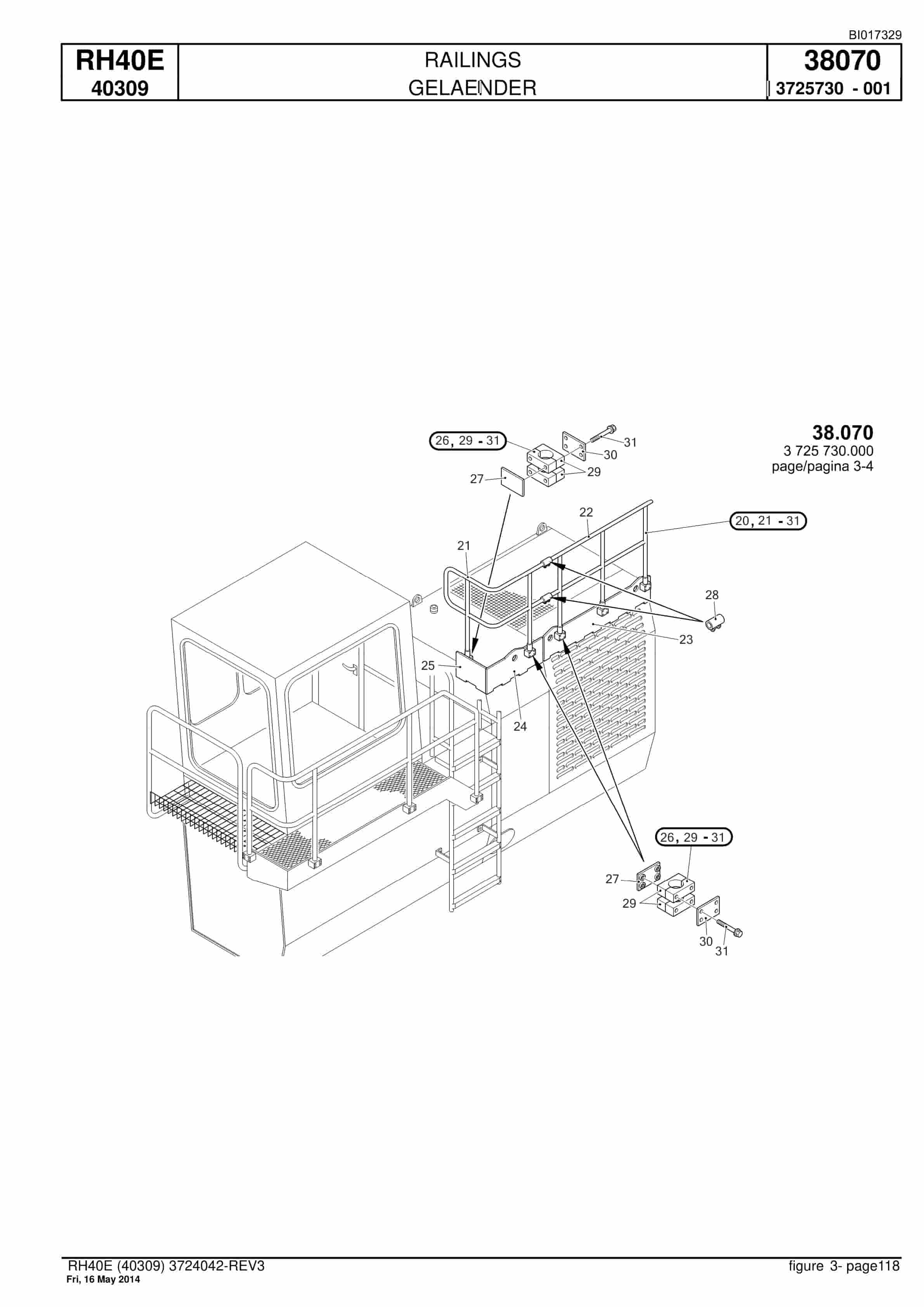 Caterpillar 6015 Hydraulic Shovel Spare Parts Manual BI017329-4