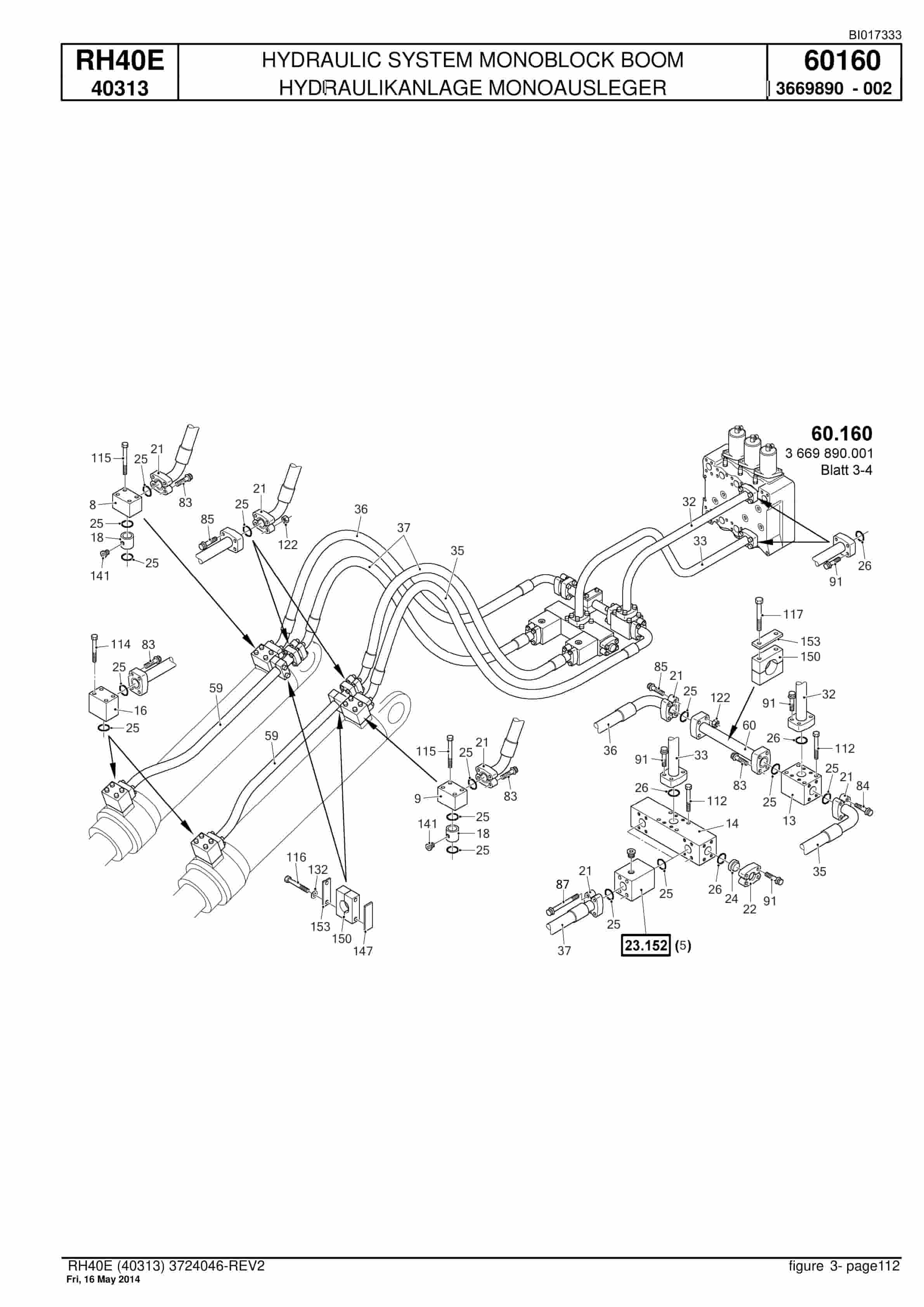 Caterpillar 6015 Hydraulic Shovel Spare Parts Manual BI017333-4