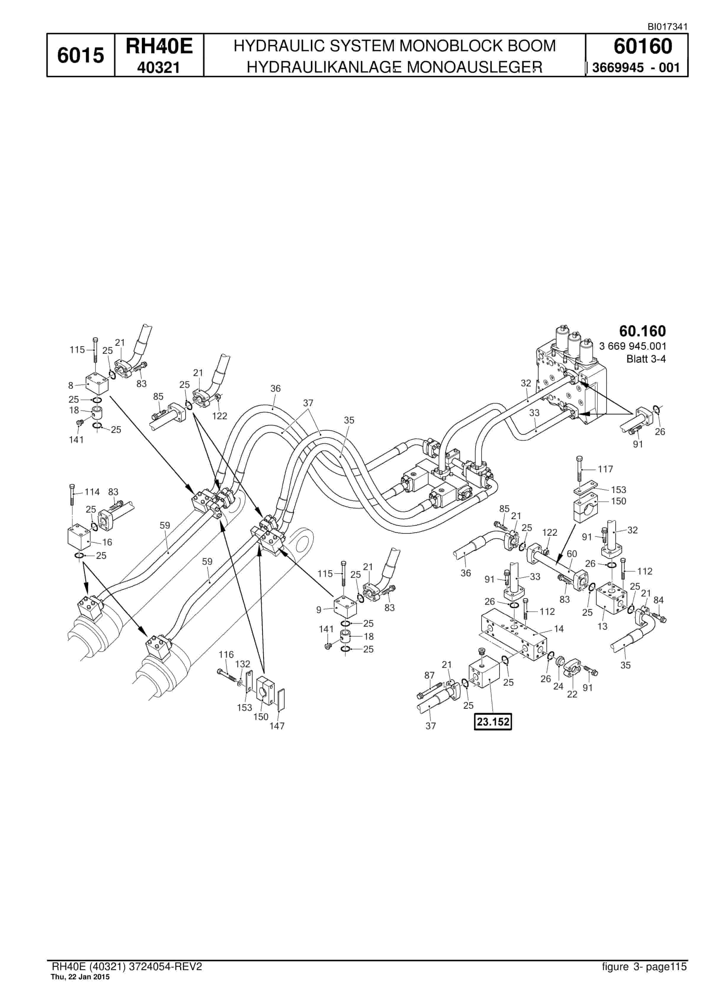 Caterpillar 6015 Hydraulic Shovel Spare Parts Manual BI017341-4