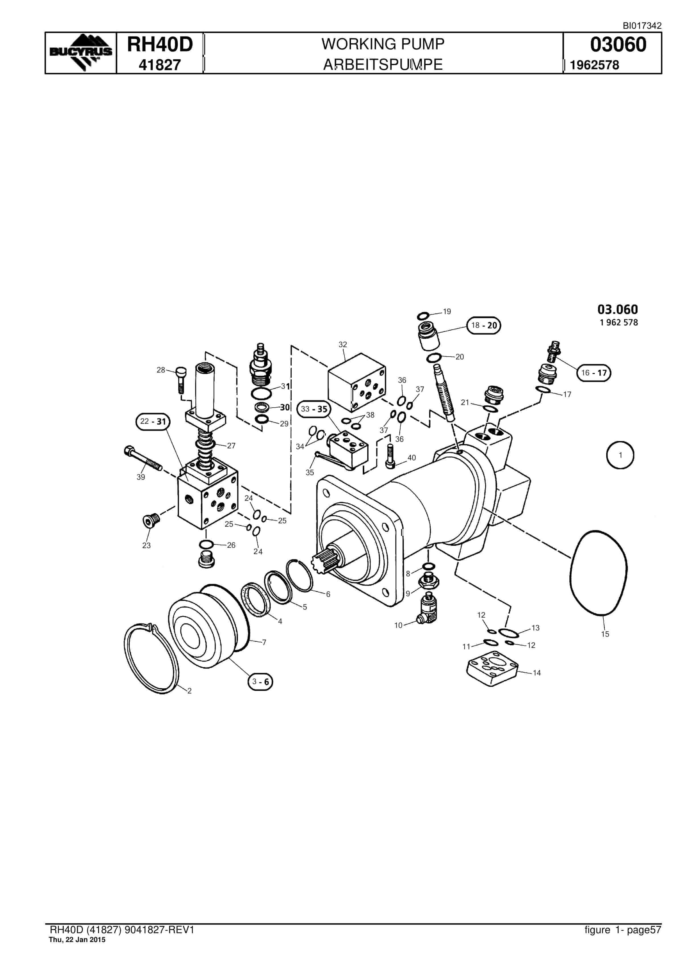 Caterpillar 6015 Hydraulic Shovel Spare Parts Manual BI017342-2