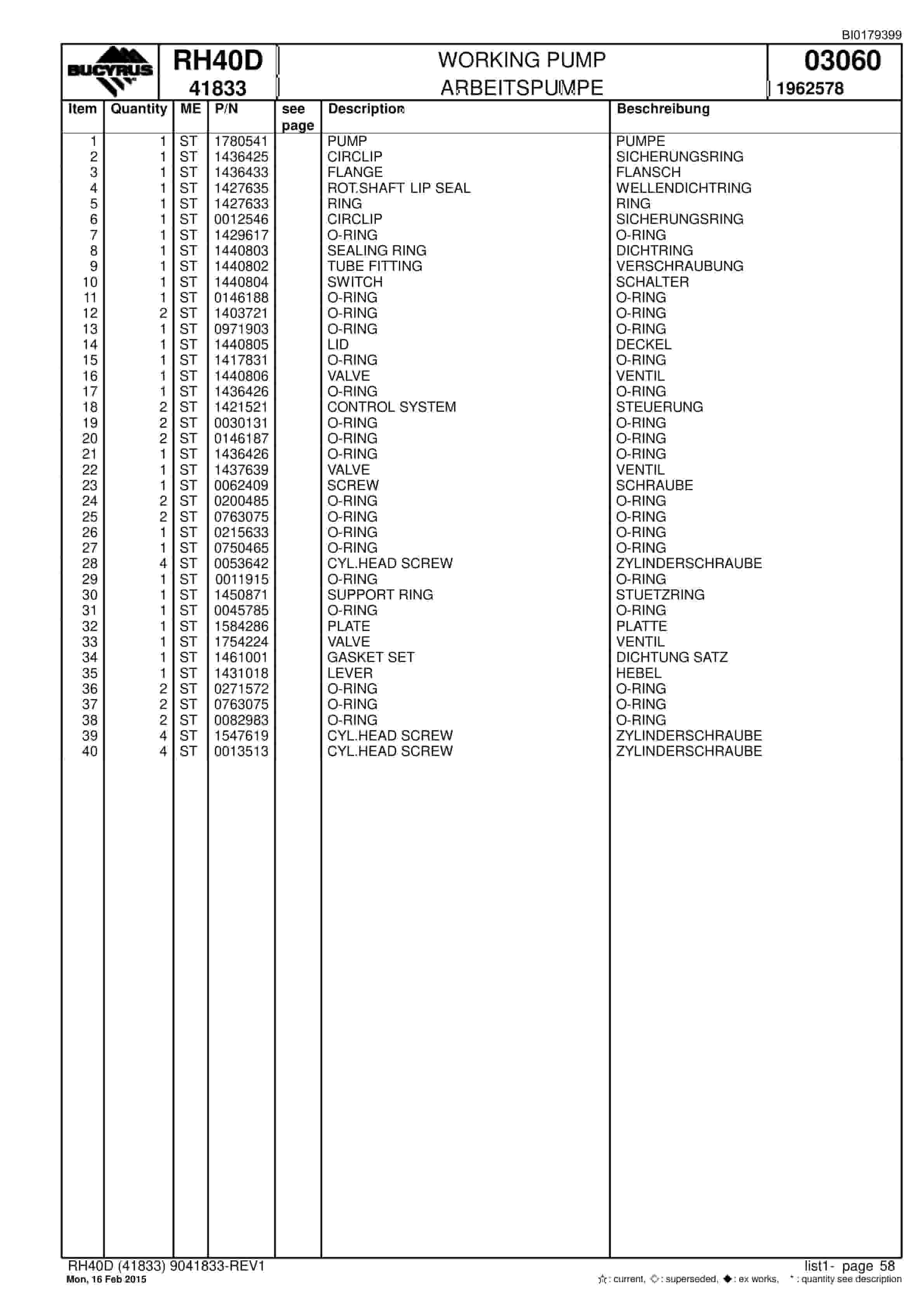 Caterpillar 6015 Hydraulic Shovel Spare Parts Manual BI017399-2