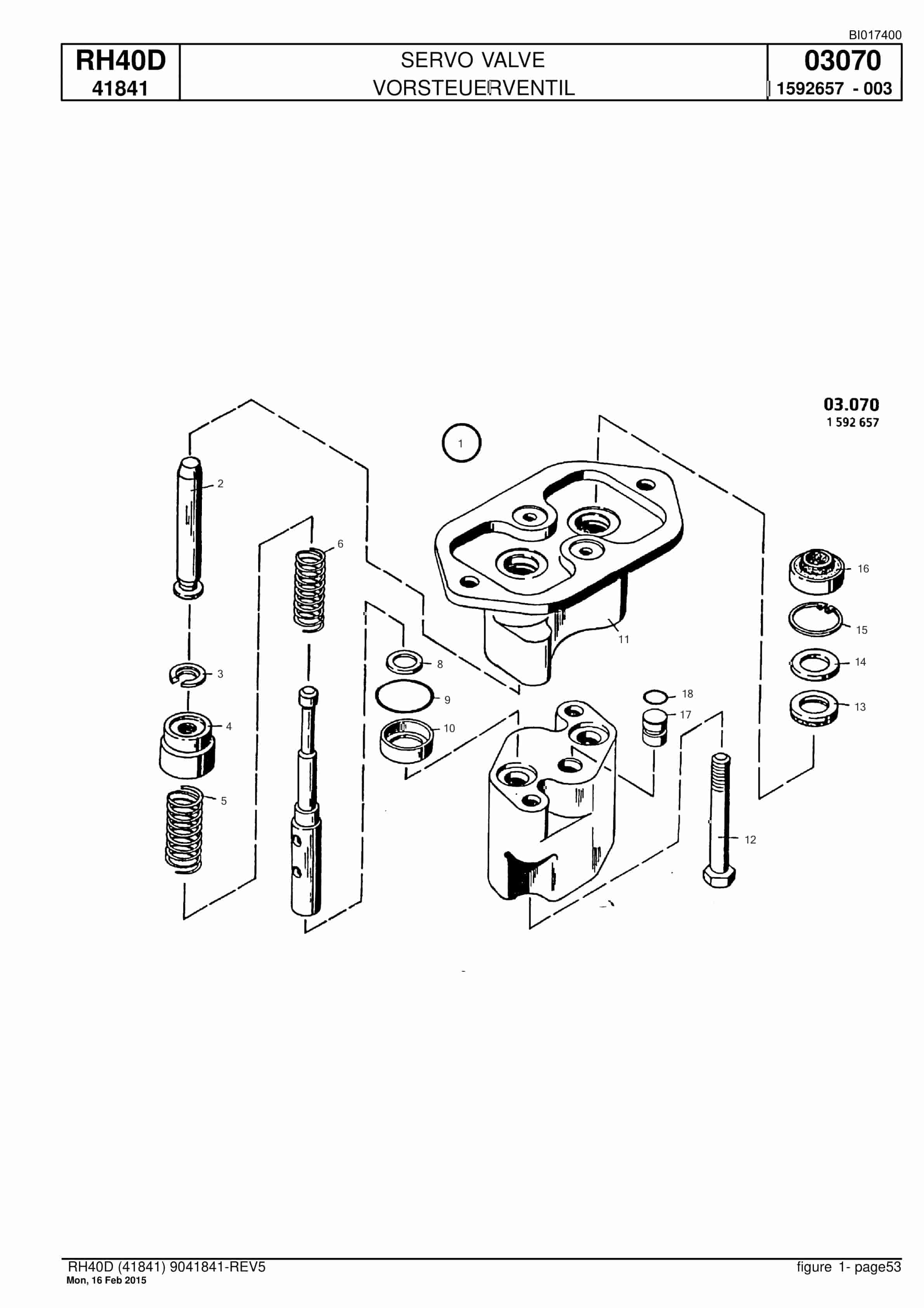 Caterpillar 6015 Hydraulic Shovel Spare Parts Manual BI017400-2