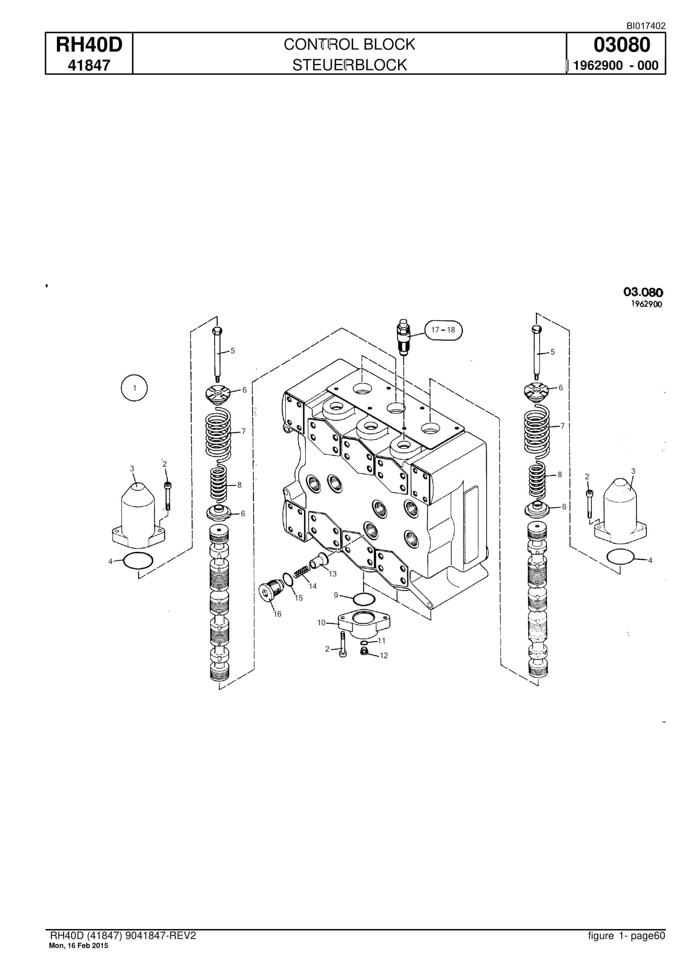 Caterpillar 6015 Hydraulic Shovel Spare Parts Manual BI017402-2
