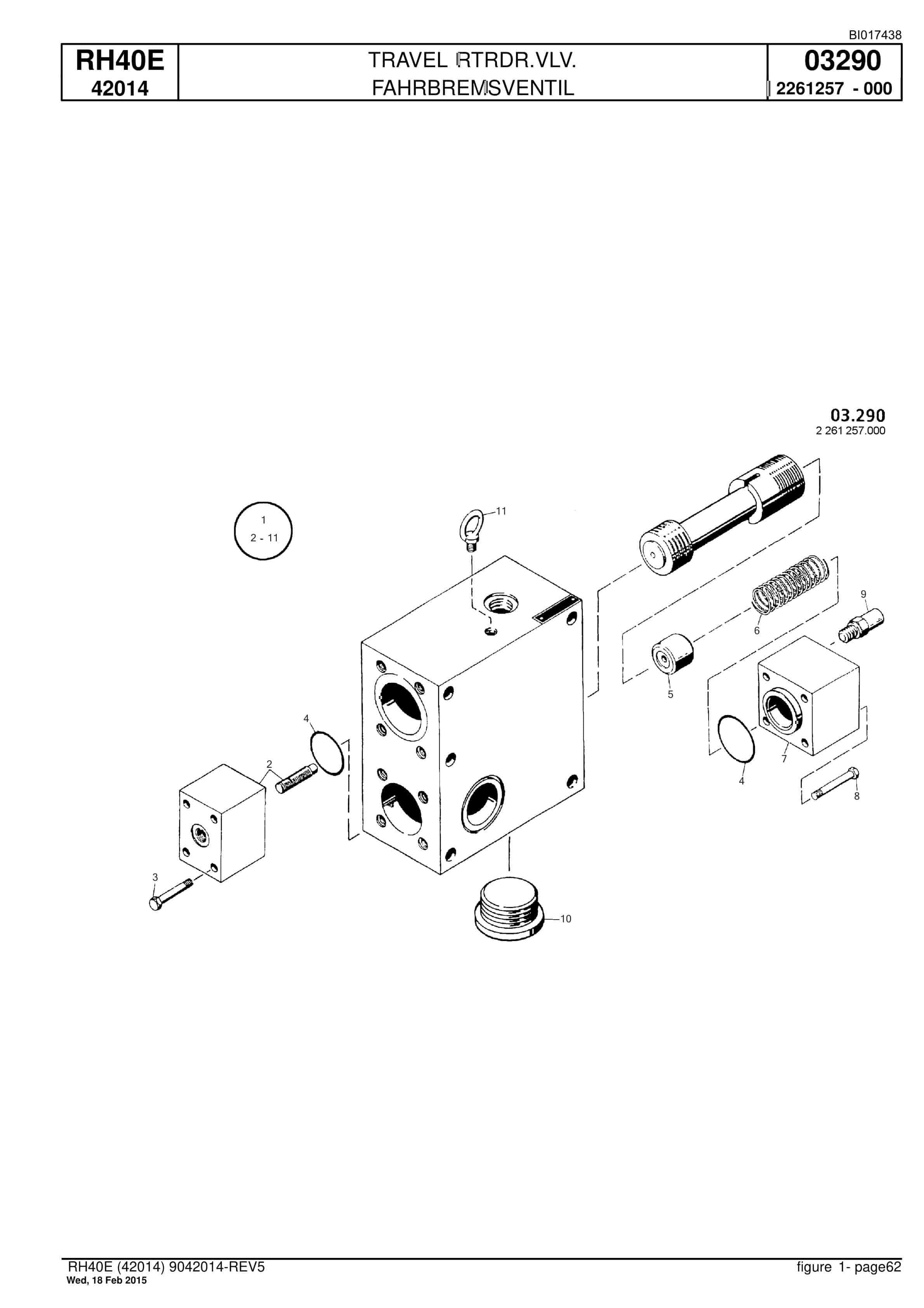 Caterpillar 6015 Hydraulic Shovel Spare Parts Manual BI017438-3